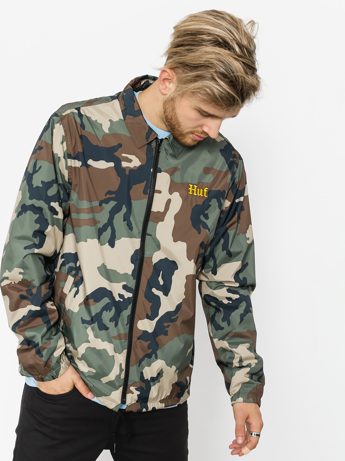 HUF Jacket Ensenada Coaches (woodland camo)