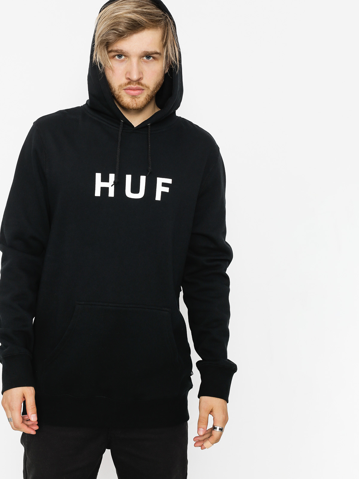 HUF Essentials Og Logo HD Hoodie (black)