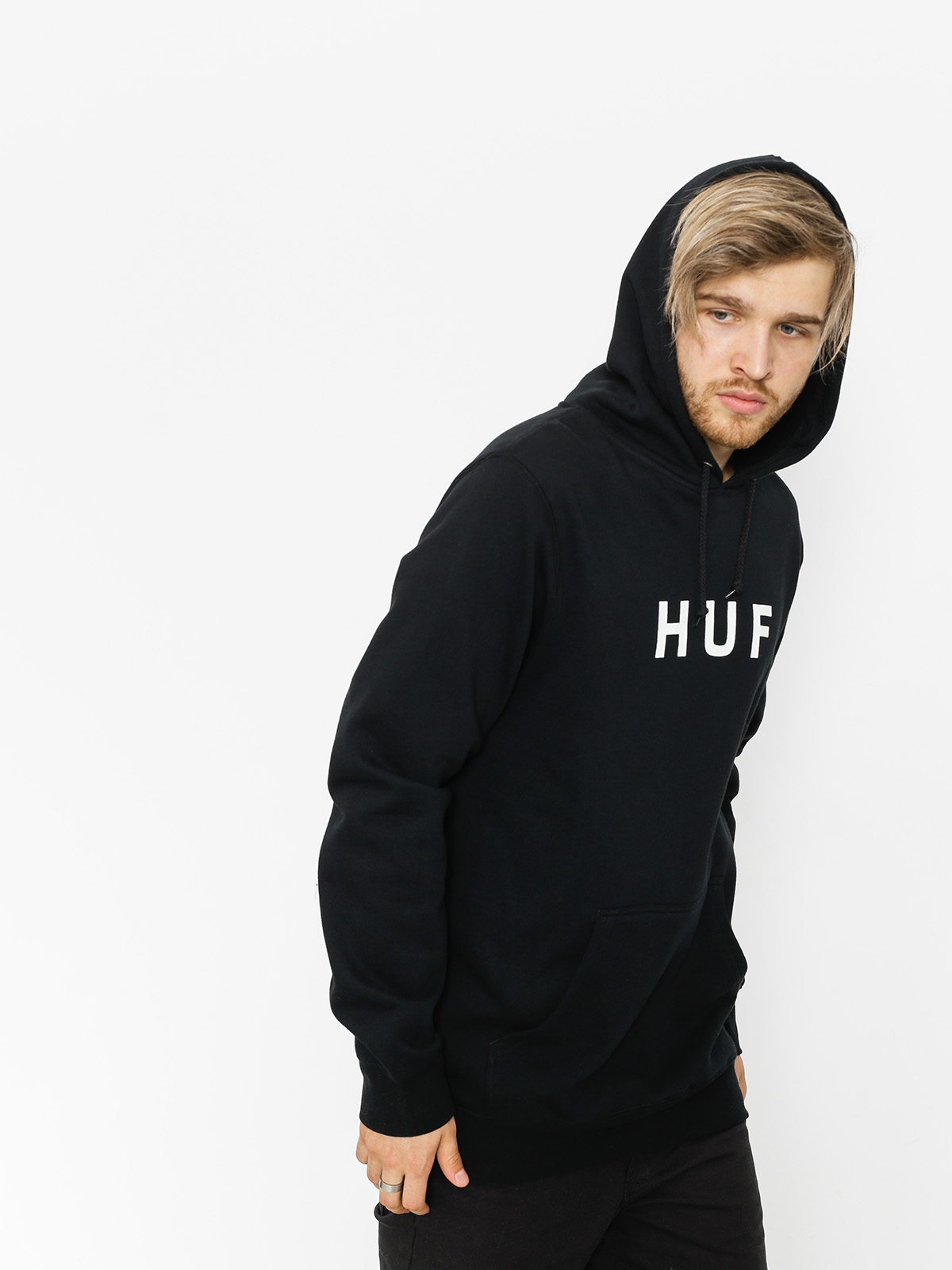 HUF Essentials Og Logo HD Hoodie (black)