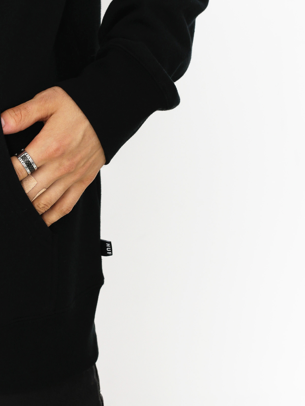 HUF Essentials Og Logo HD Hoodie (black)