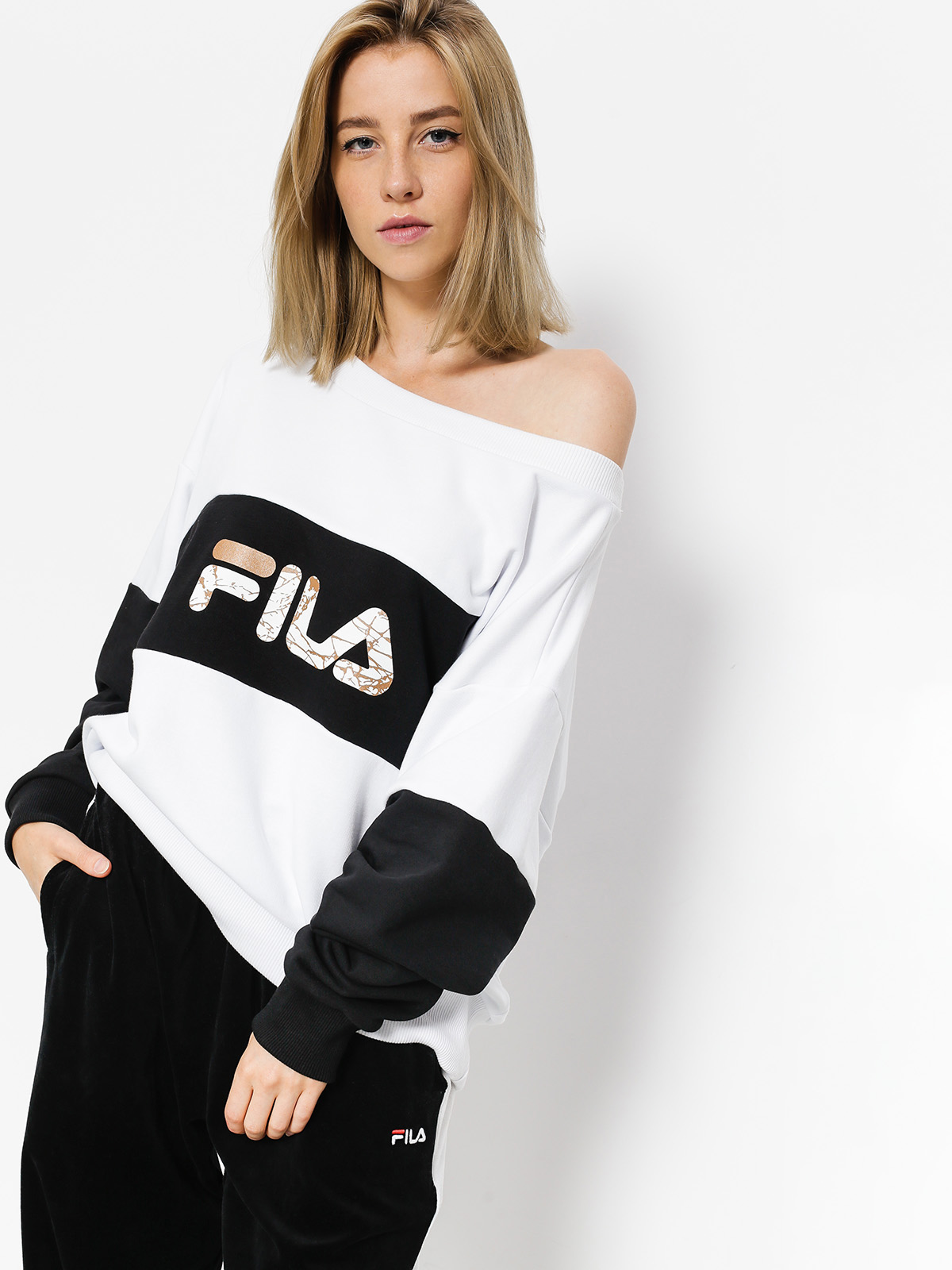 Black on sale fila sweater