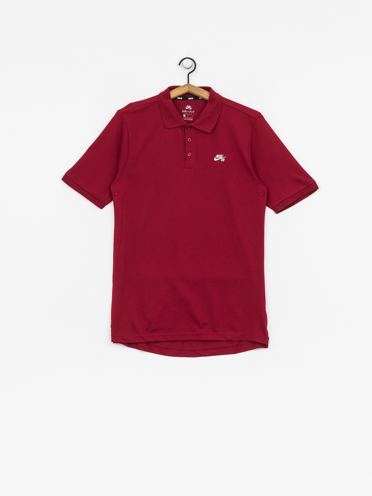 Nike SB Polo t-shirt Sb Dri Fit Pique (red crush/white)