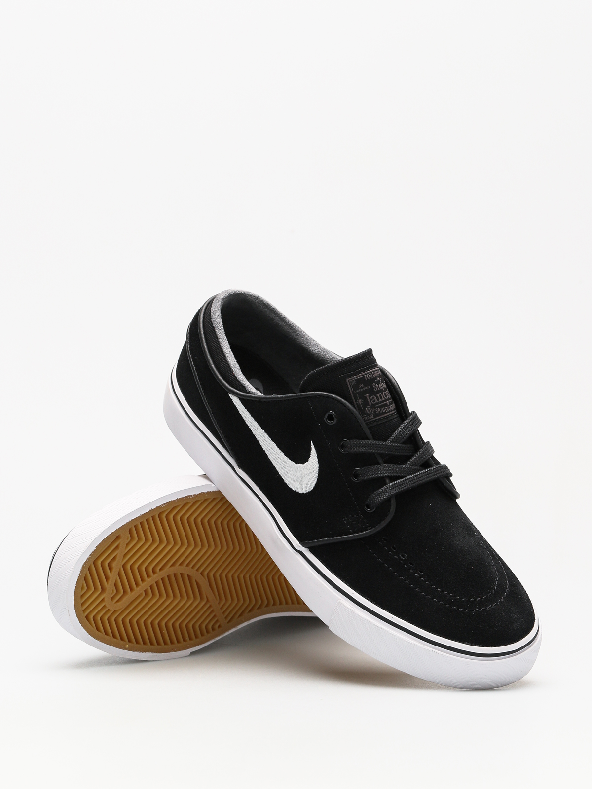 Nike SB Shoes Zoom Stefan Janoski (black/white thunder grey gum light brown)