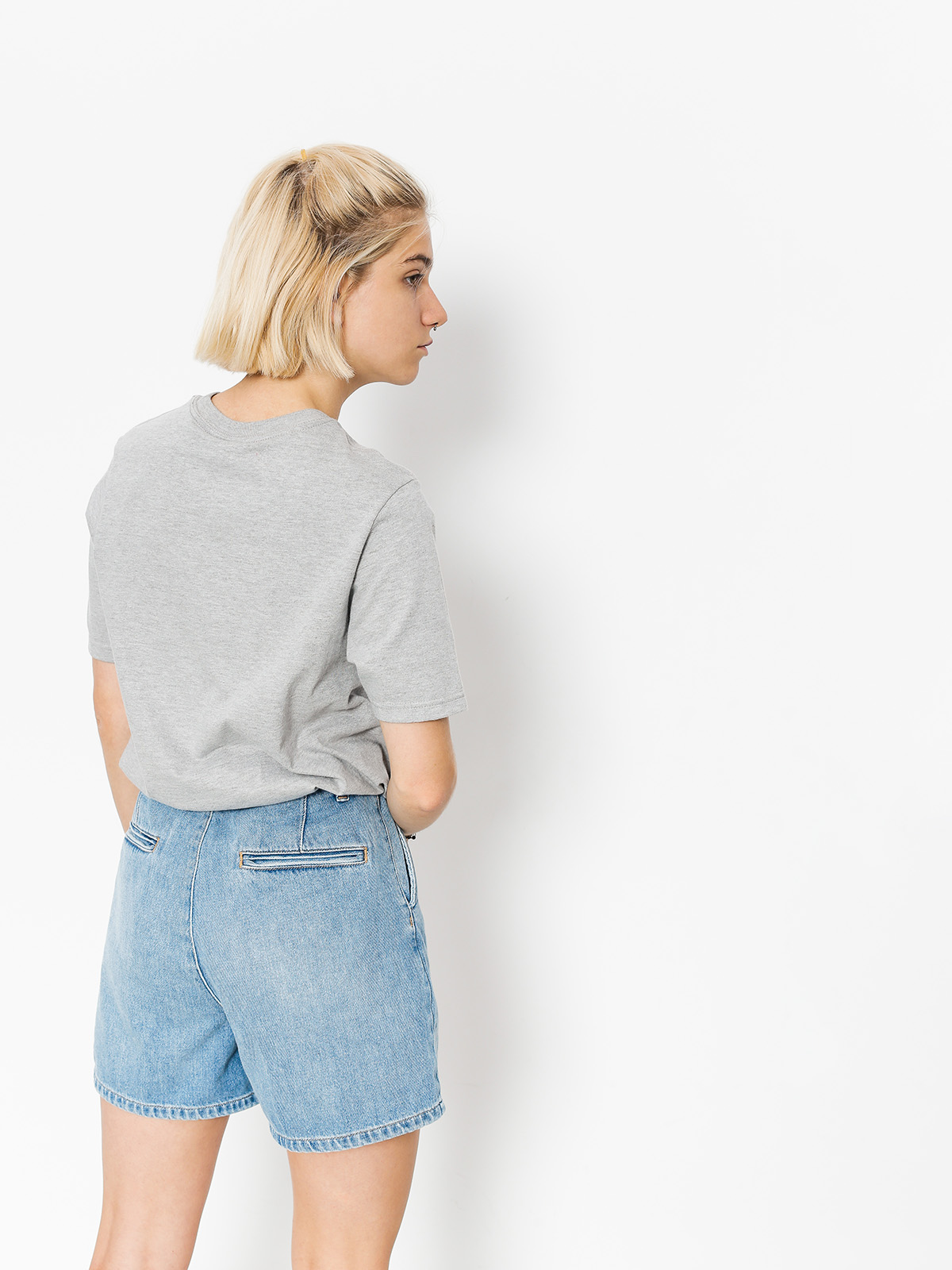 Stussy T-shirt Basic Wmn (grey heather)