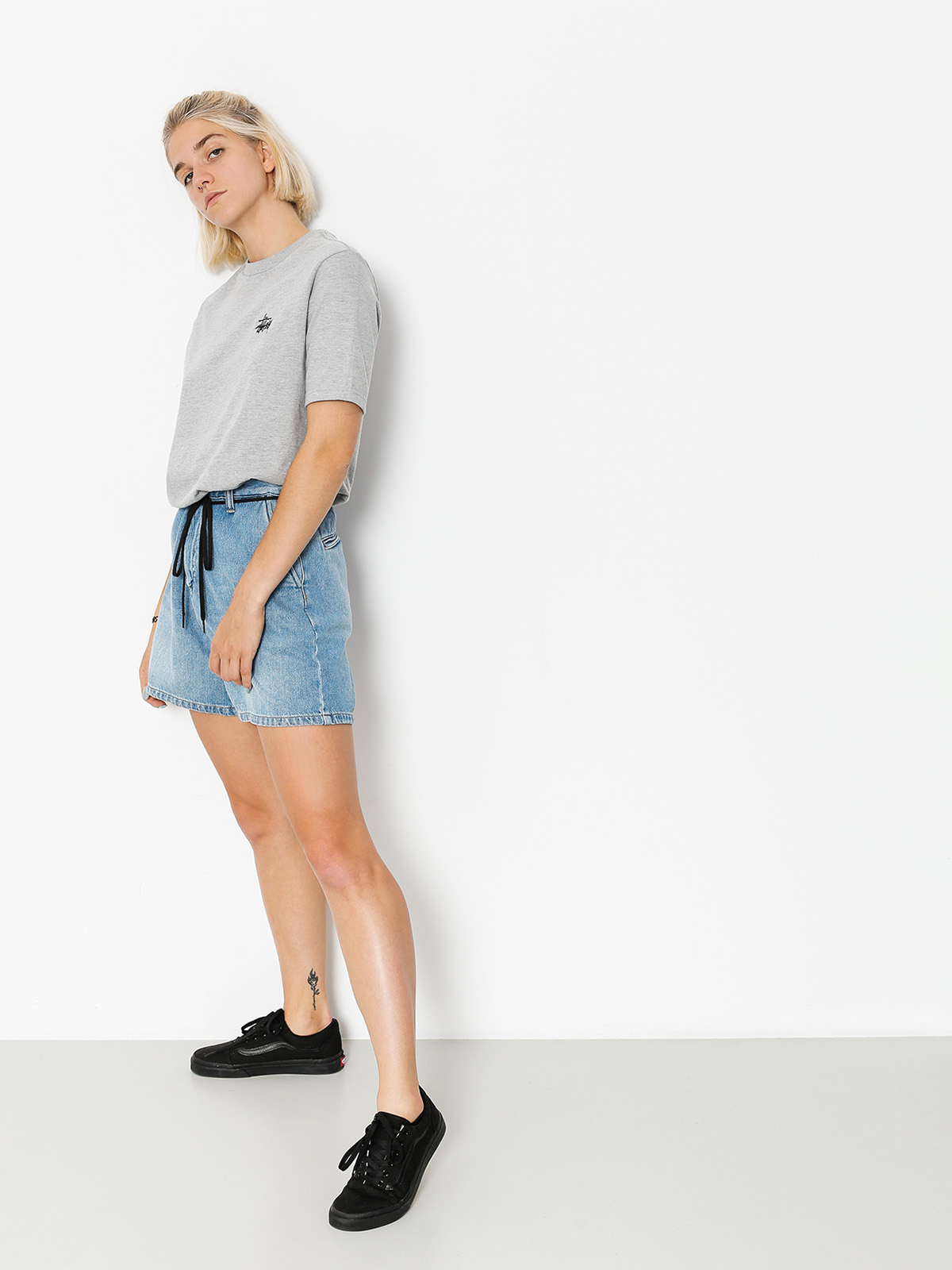 Stussy T-shirt Basic Wmn (grey heather)