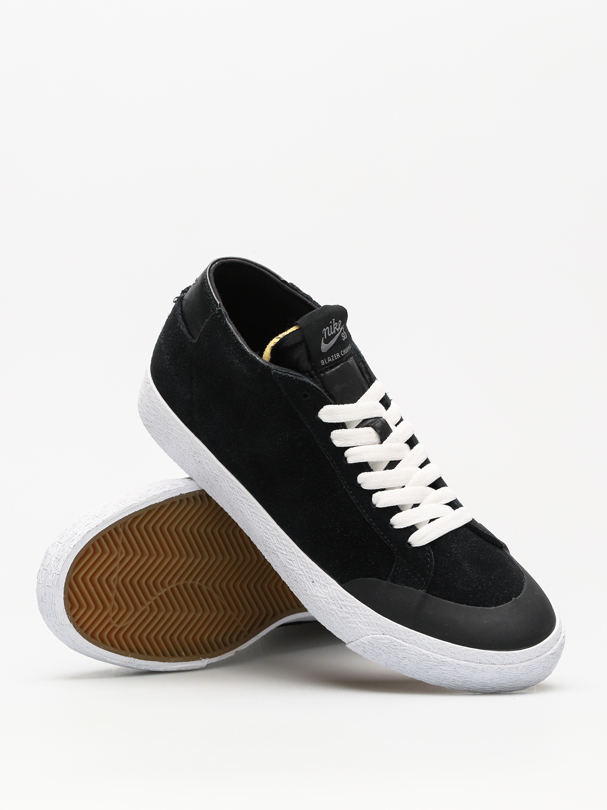 nike sb blazer chukka shoes - black / black
