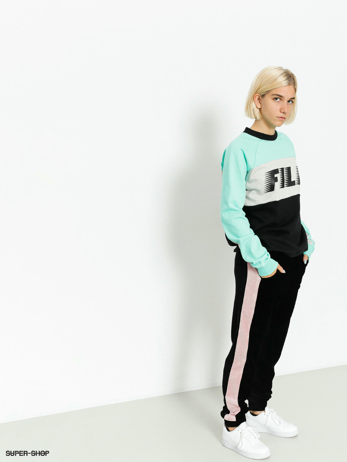 fila all over print popper track pants