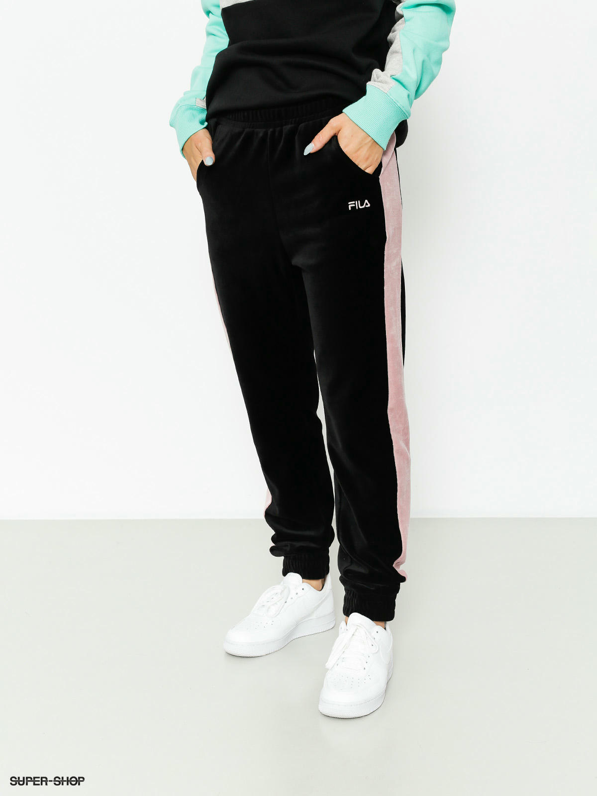 fila all over print popper track pants