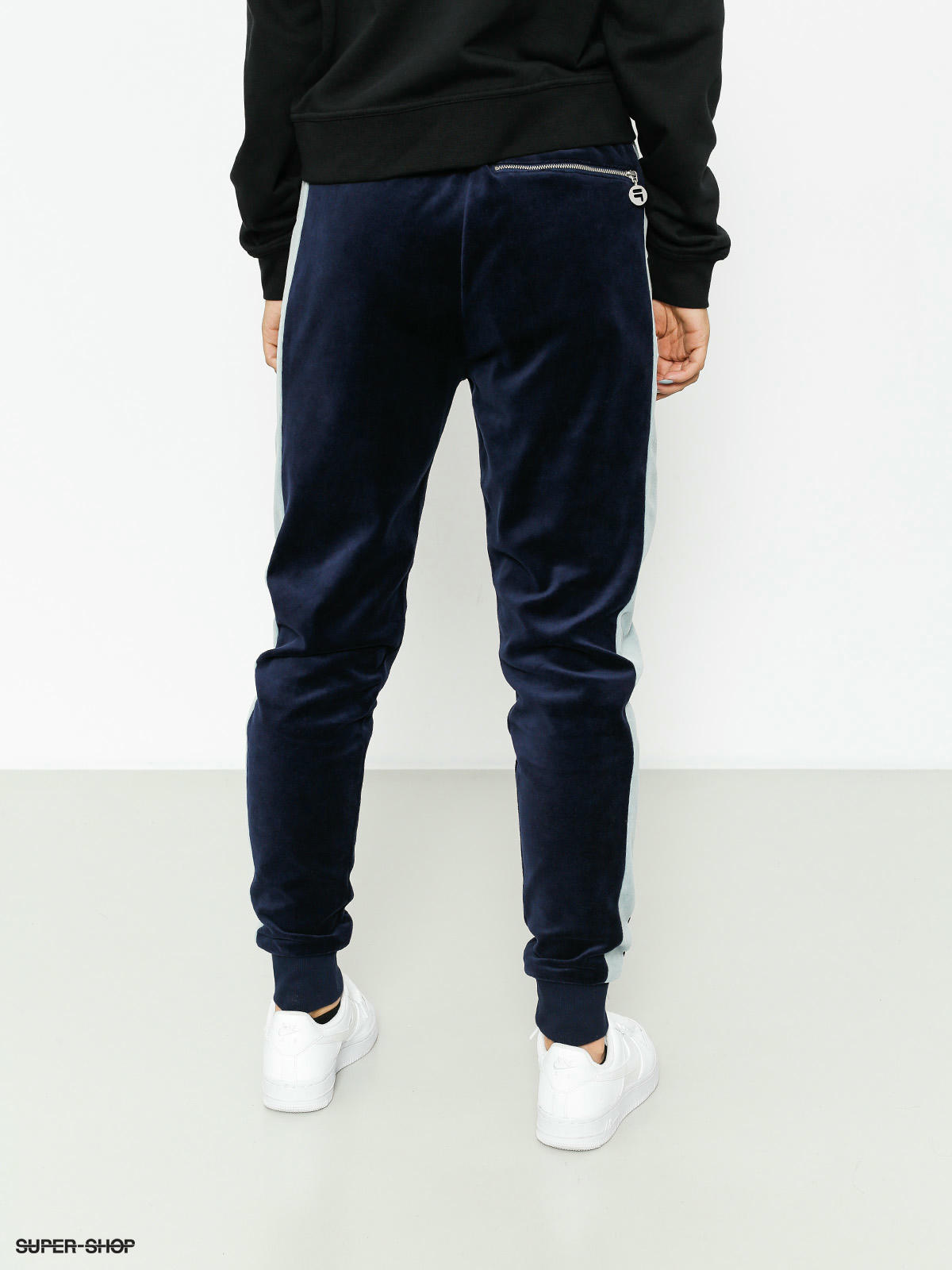 fila tape velour track pants