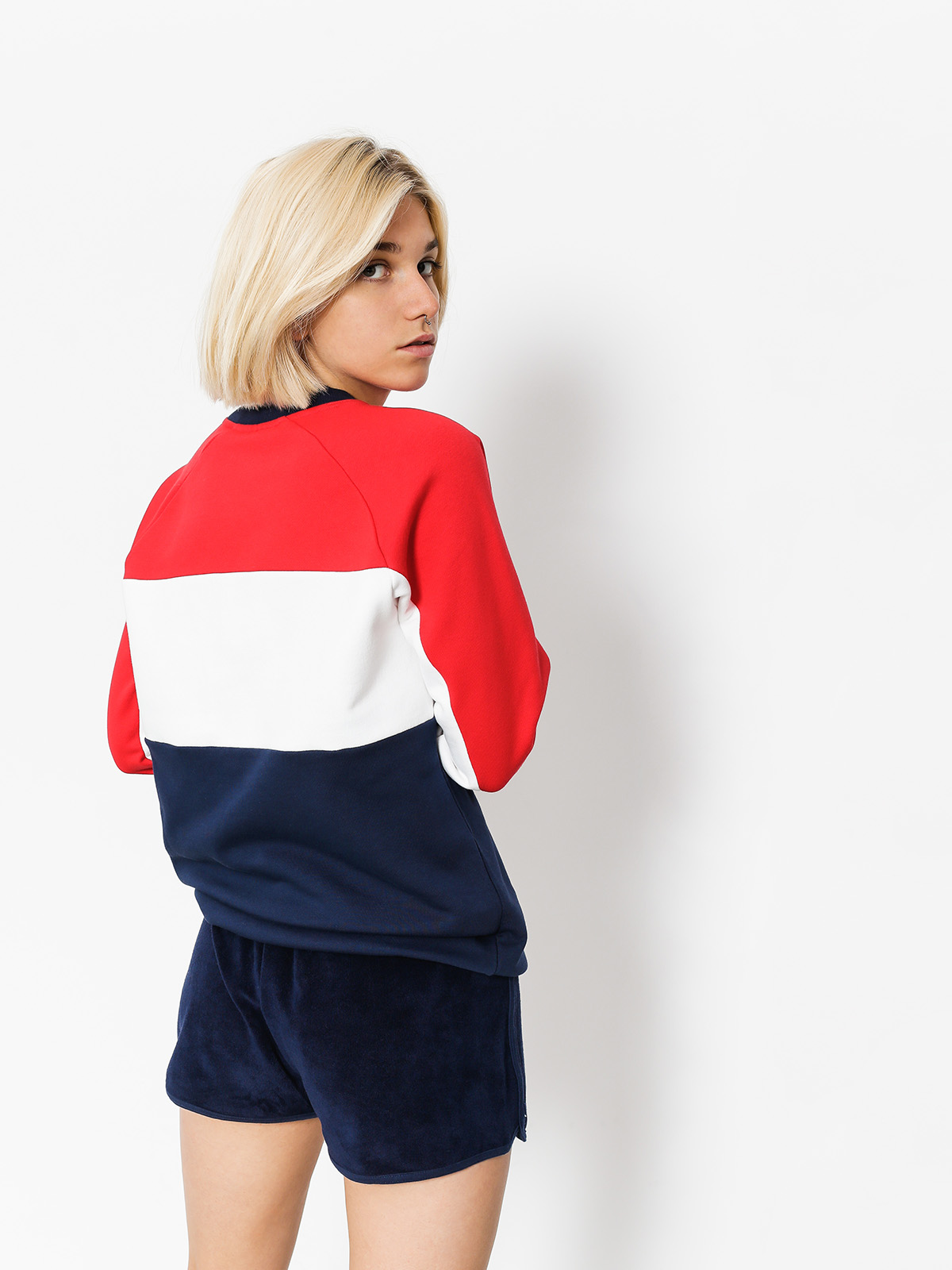 Fila Sweatshirt Layton Colour Block Wmn (peacoat/red/white)