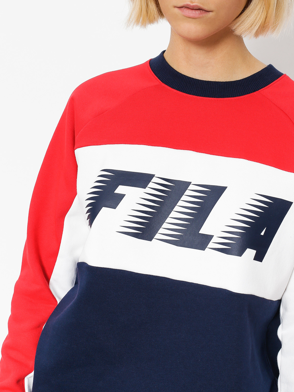 Fila Sweatshirt Layton Colour Block Wmn (peacoat/red/white)