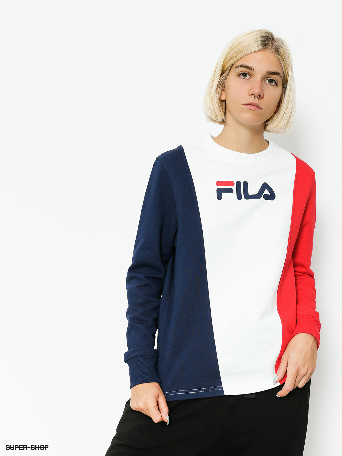 fila red white and blue sweatshirt