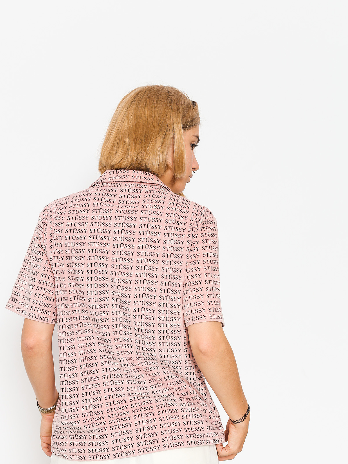 Stussy Shirt Eva Printed Corduroy Wmn (pink)