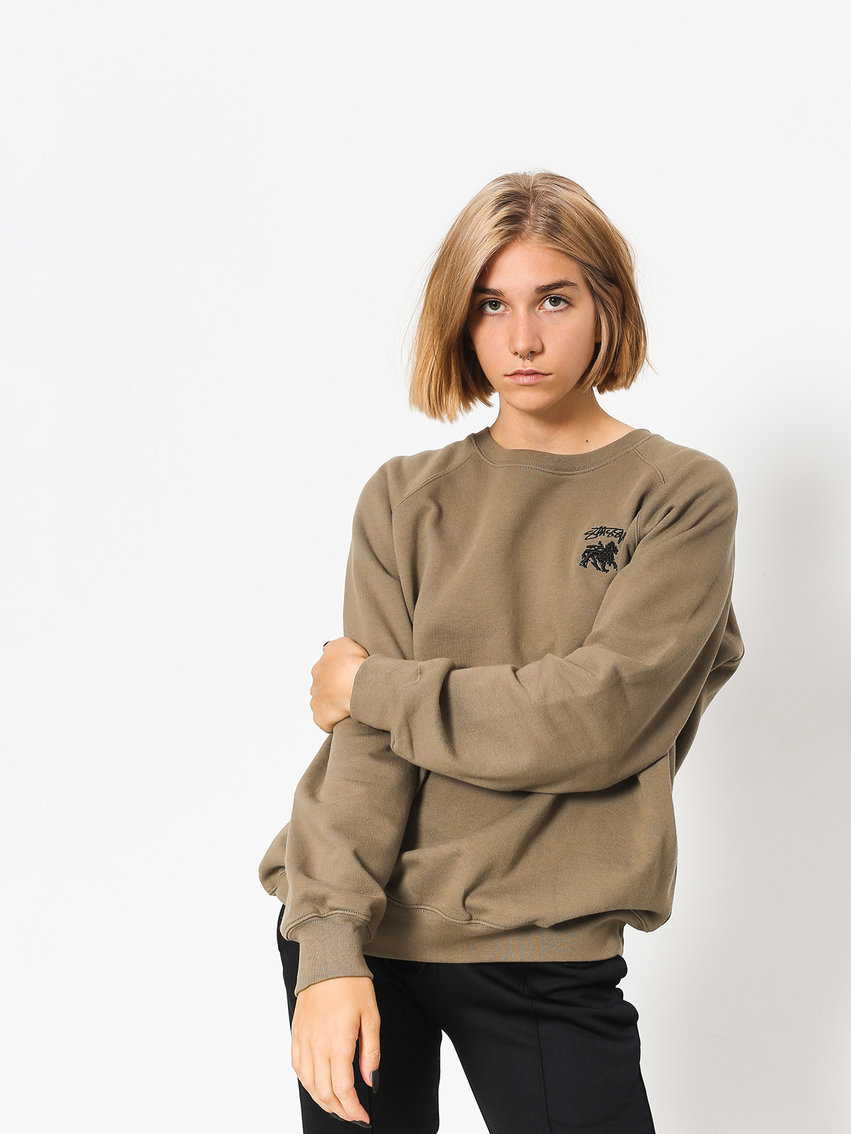 taupe sweatshirt womens