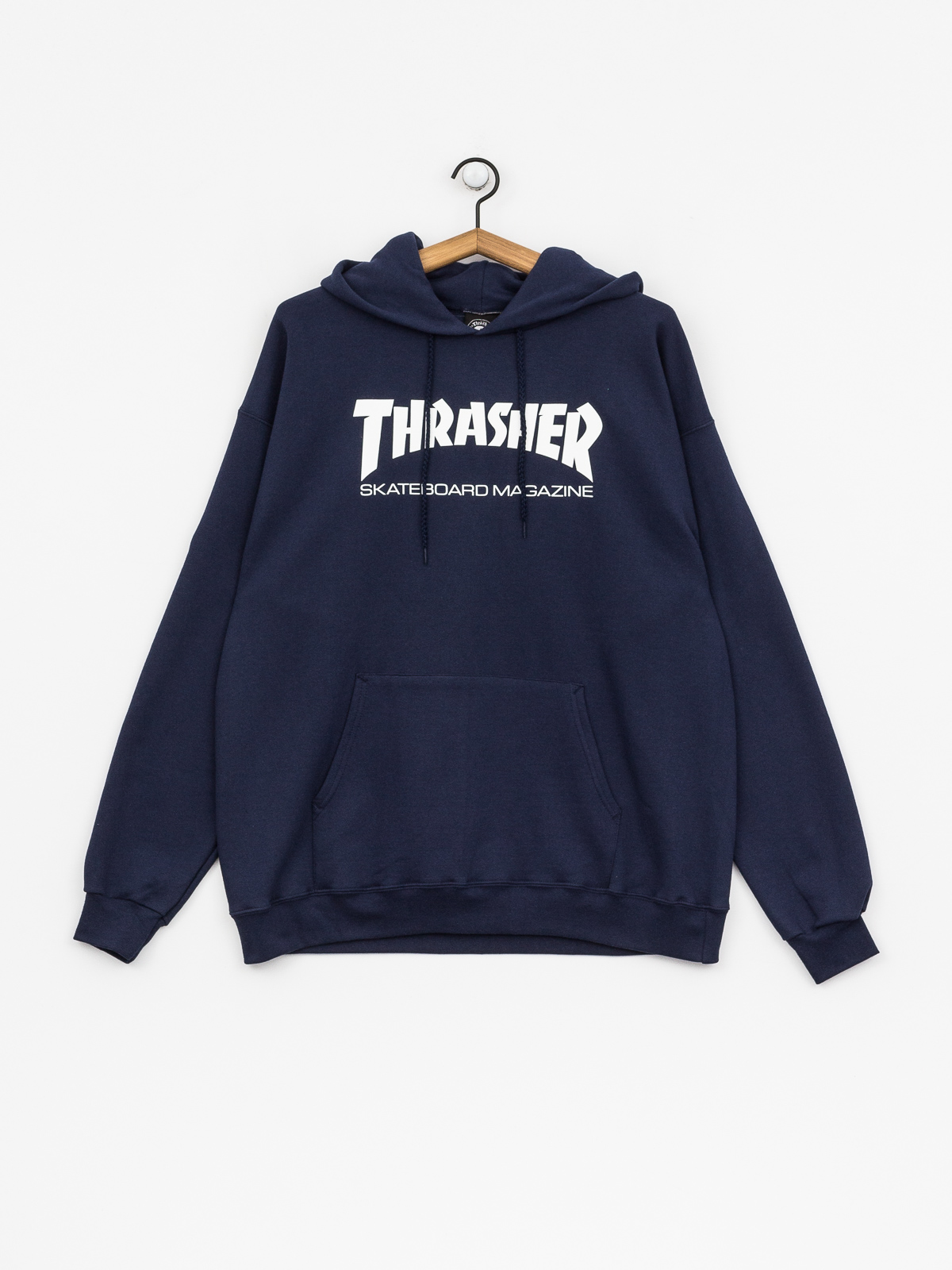 navy blue thrasher hoodie