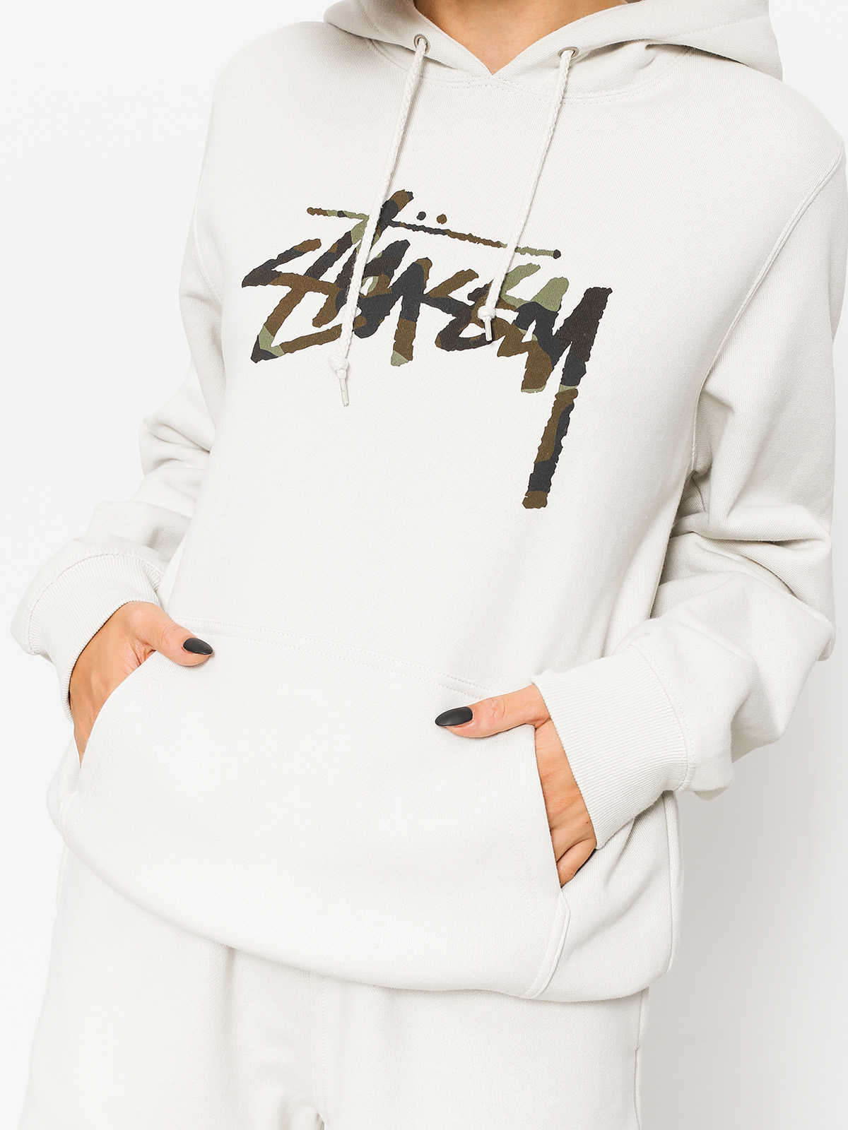 Stussy Hoodie Camo Stock HD Wmn (stone)