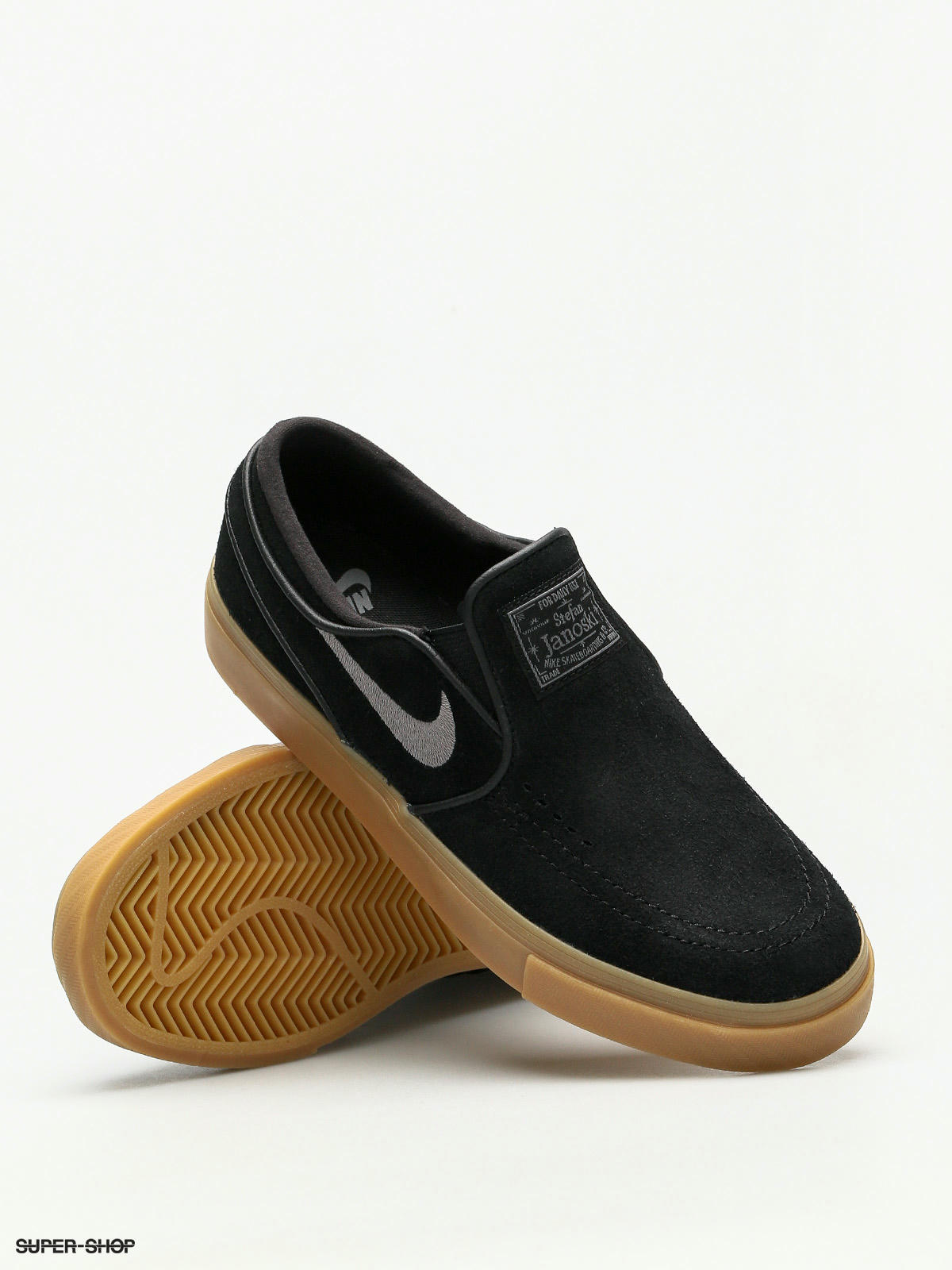 Janoski slip best sale on black gum