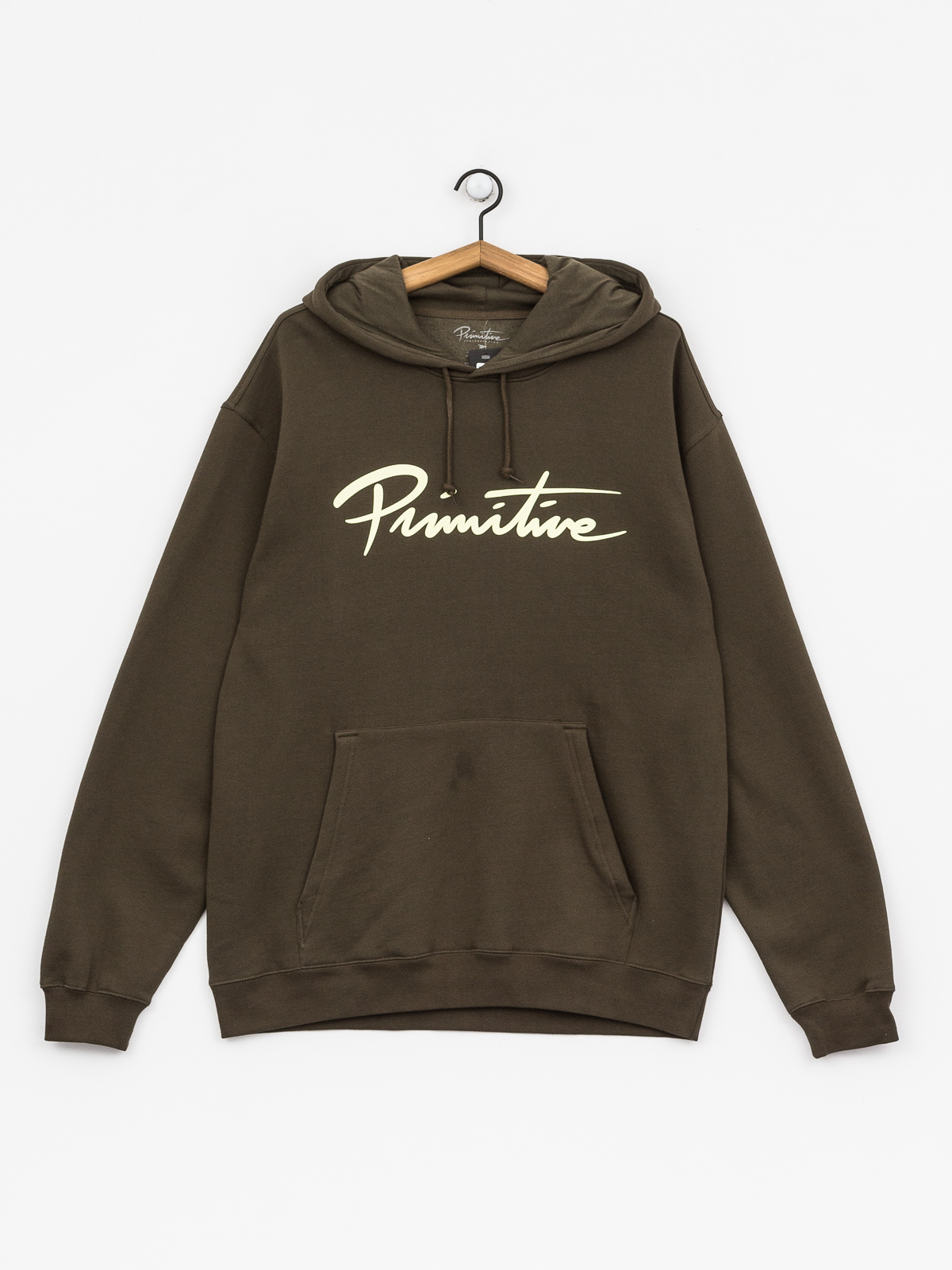 Primitive Hoodie Nuevo Script HD brown olive green