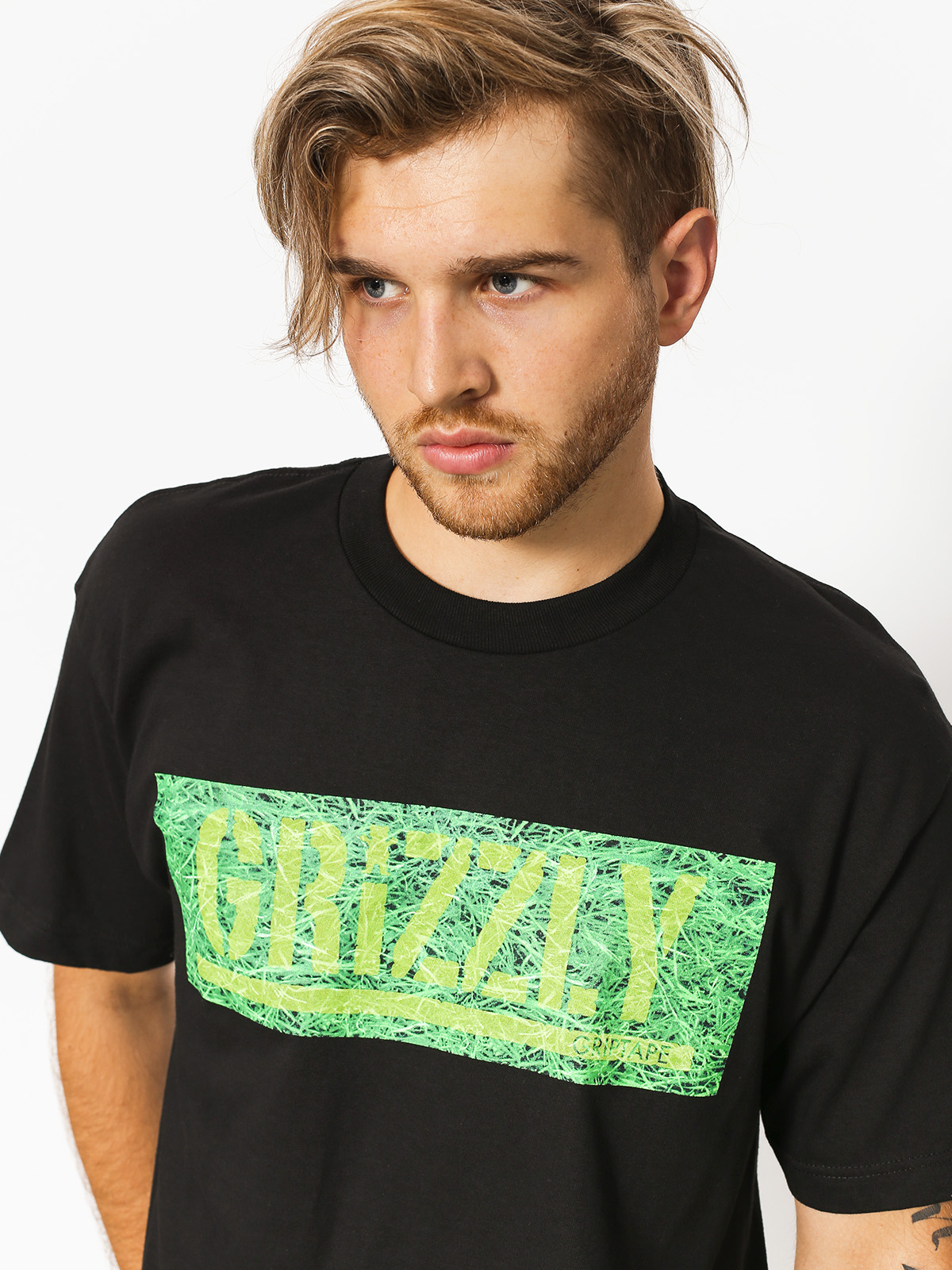 Grizzly Griptape T-shirt Fresh Cut Box Logo (black)