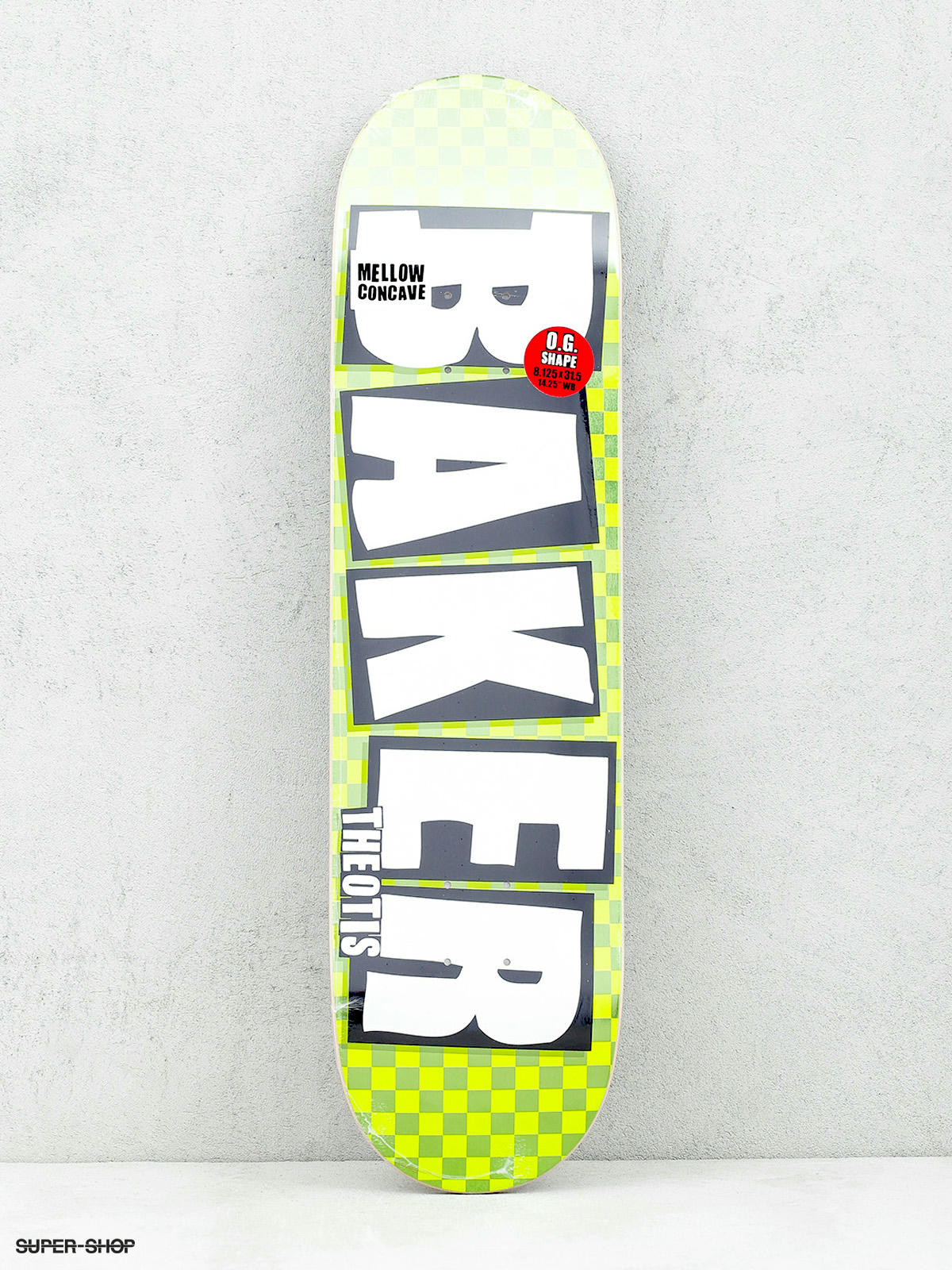 Baker Deck Brand Name Check Foil Neon Green White