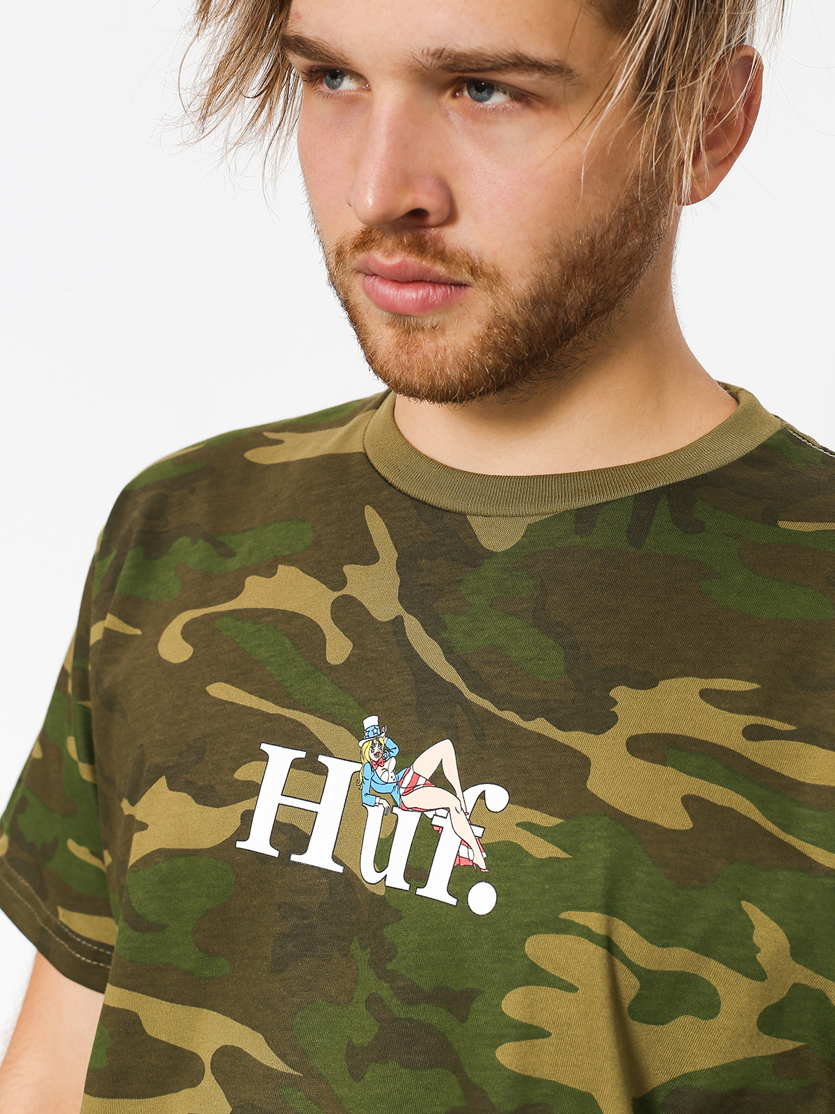 HUF T-shirt Miss America (woodland camo)