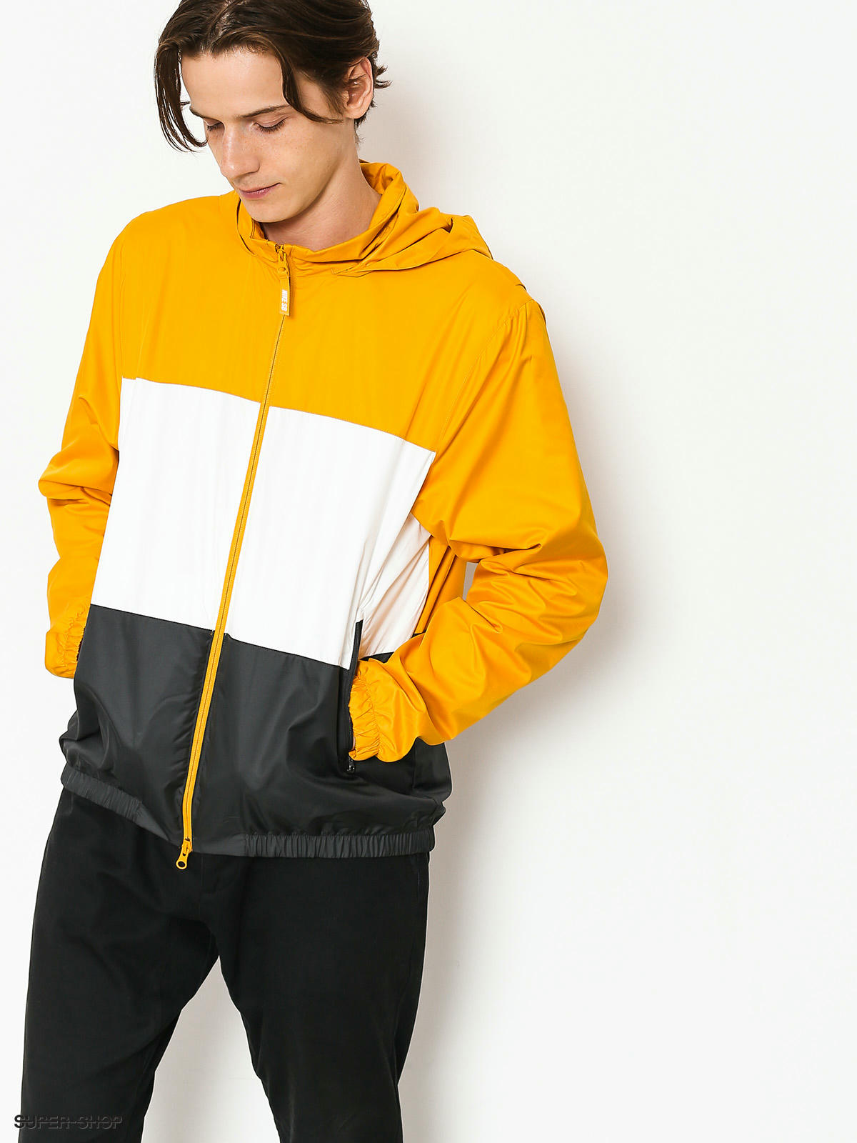 Yellow and white hot sale nike windbreaker