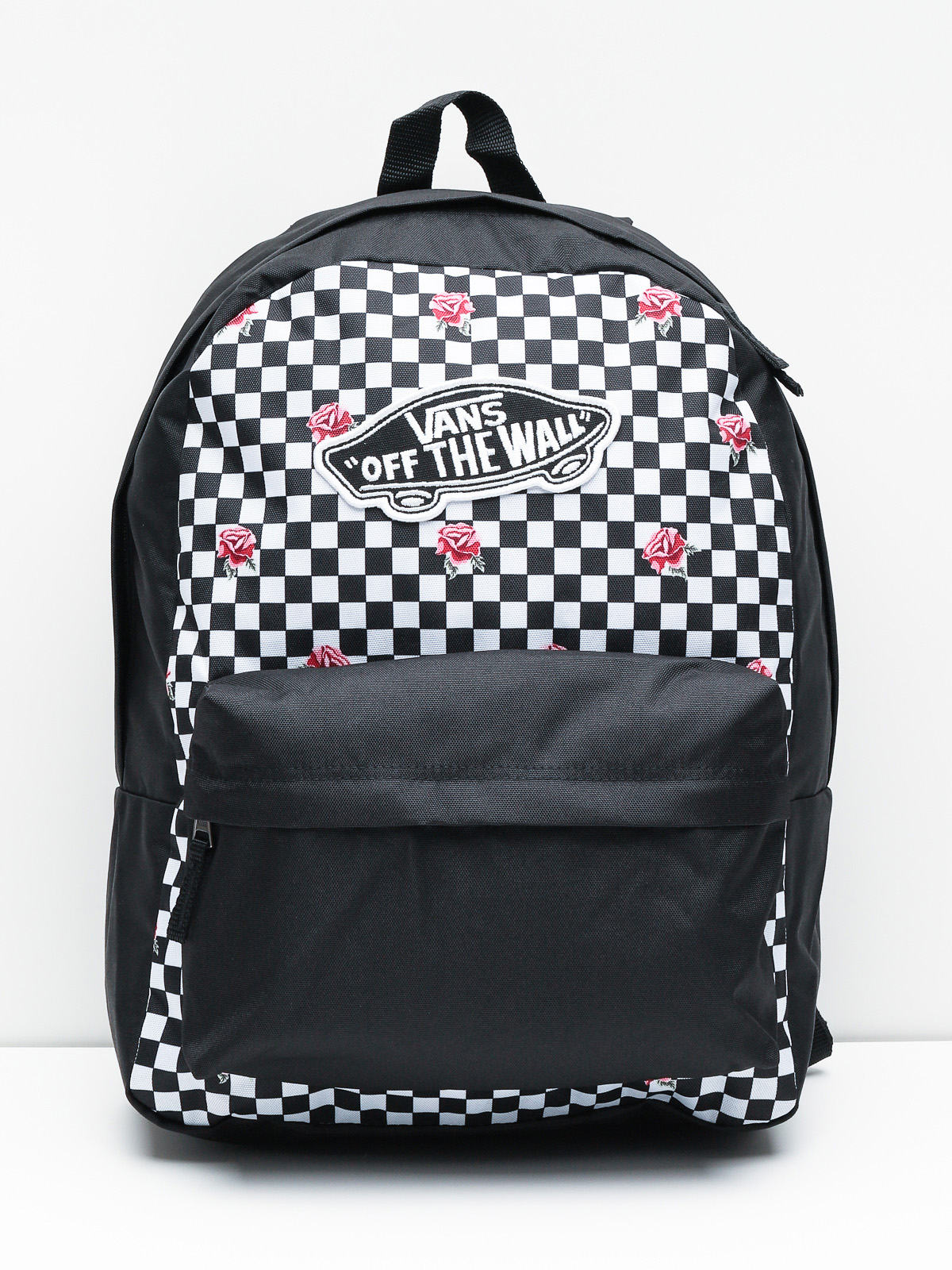 Vans Backpack Realm Wmn black (rose checkerboard)