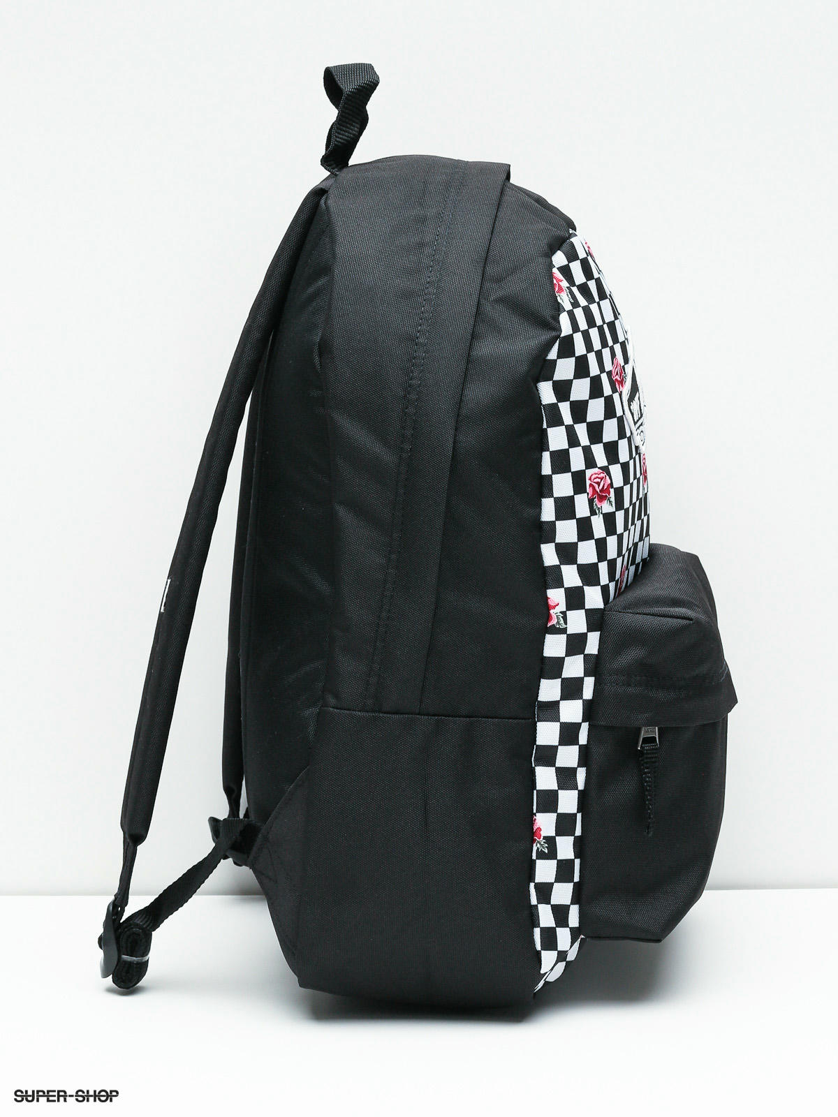 realm backpack rose checkerboard