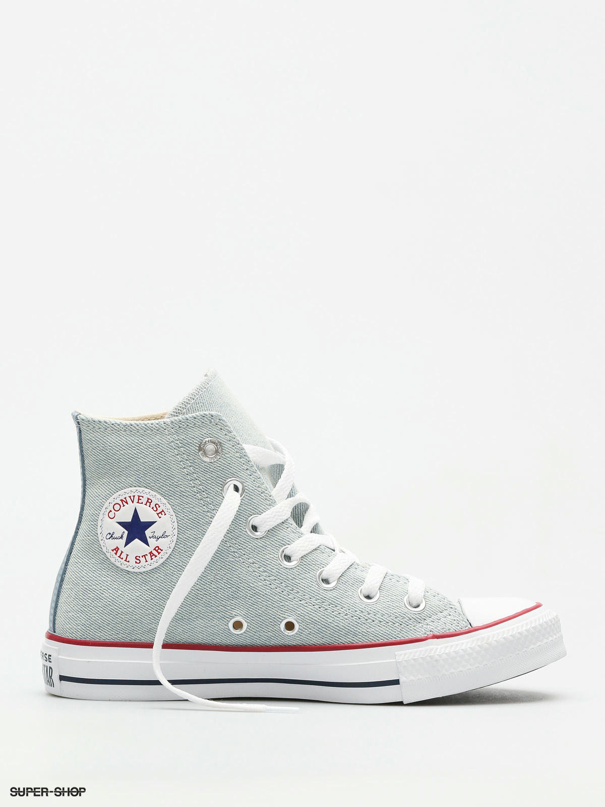 light blue and white converse