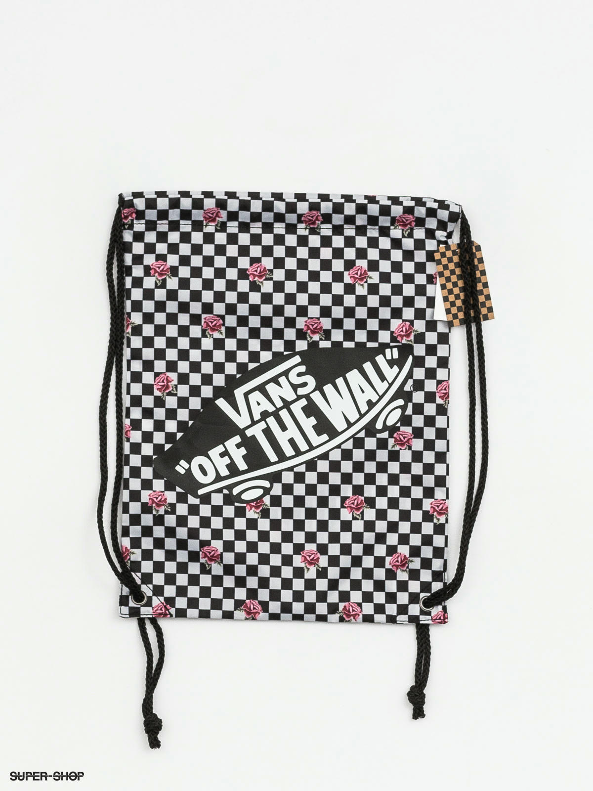 vans checkerboard with roses backpack