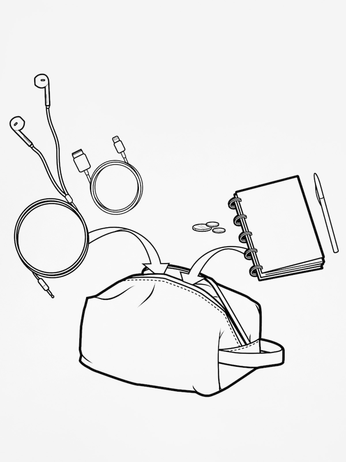 Burton Pencil case Accessory Case (tusk stripe print)