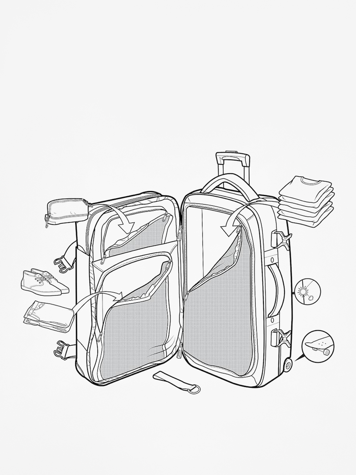 Burton Suitcase Wheelie Sub - black (true black ballistic)