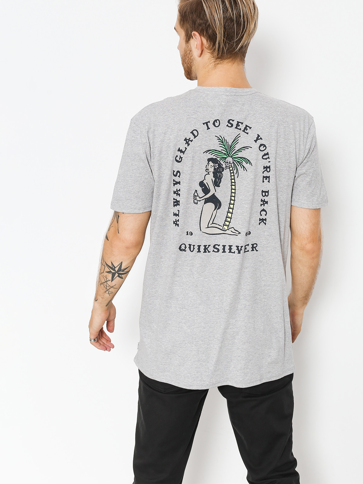 メンズ クイックシルバー Tシャツ 灰色 グレー ヘザー メンズ スニケス カラー Shineray Com Br