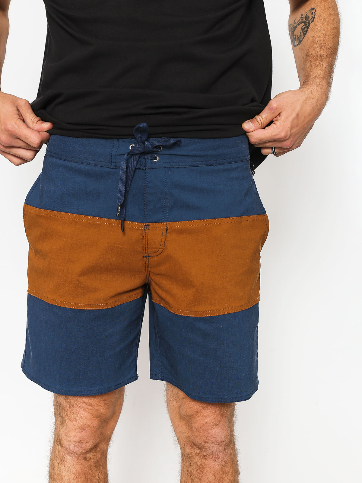Brixton Shorts Convoy Trunk (washed navy/copper)