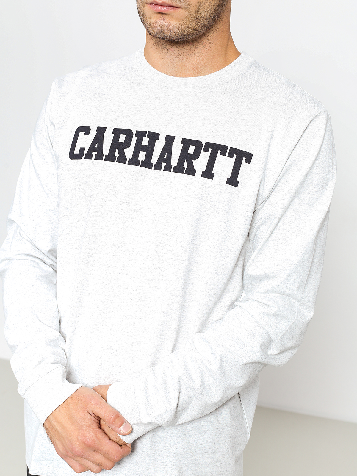 Carhartt WIP Longsleeve College (ash heather/dark navy)