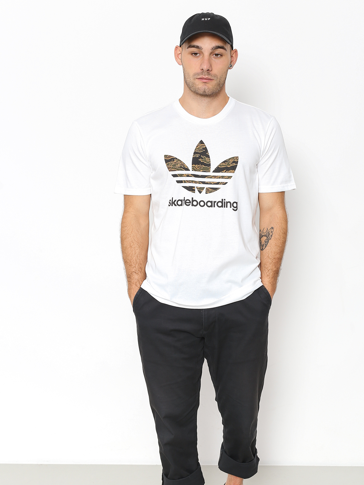 adidas T-shirt Cmo 3.0 (white/camo print/collegiate orange)