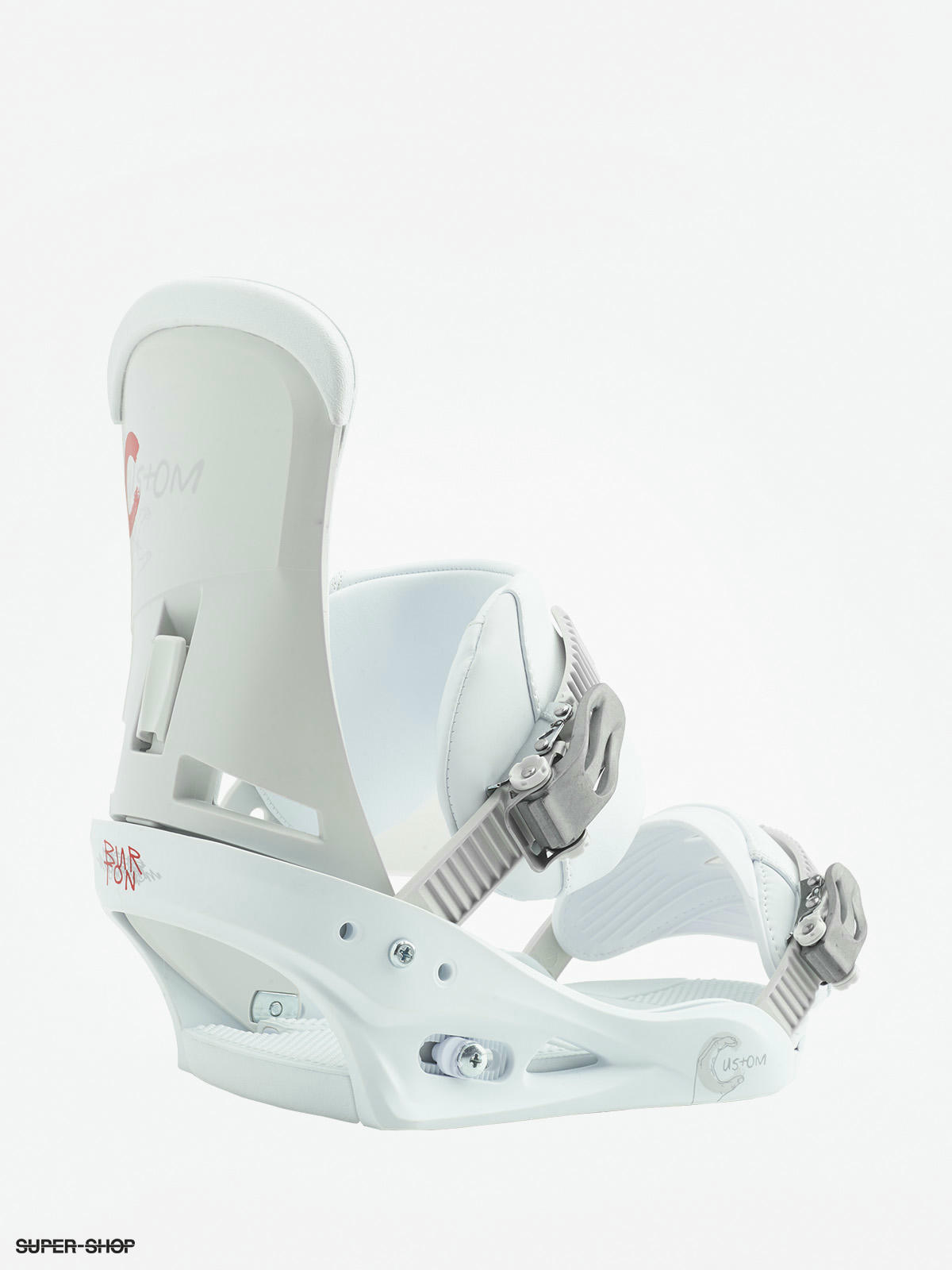 Burton Snowboard bindings Custom white