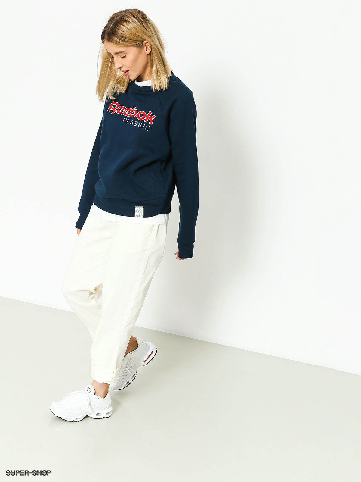 navy reebok sweatshirt