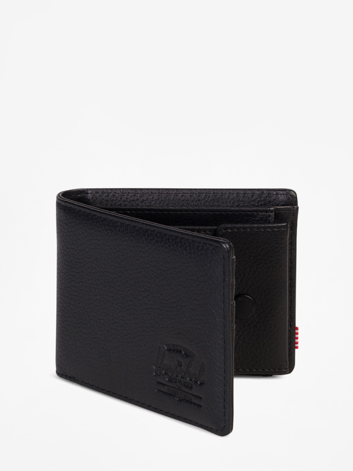 Herschel Supply Co. Wallet Hank Coin Leather Rfid (black pebbled leather)