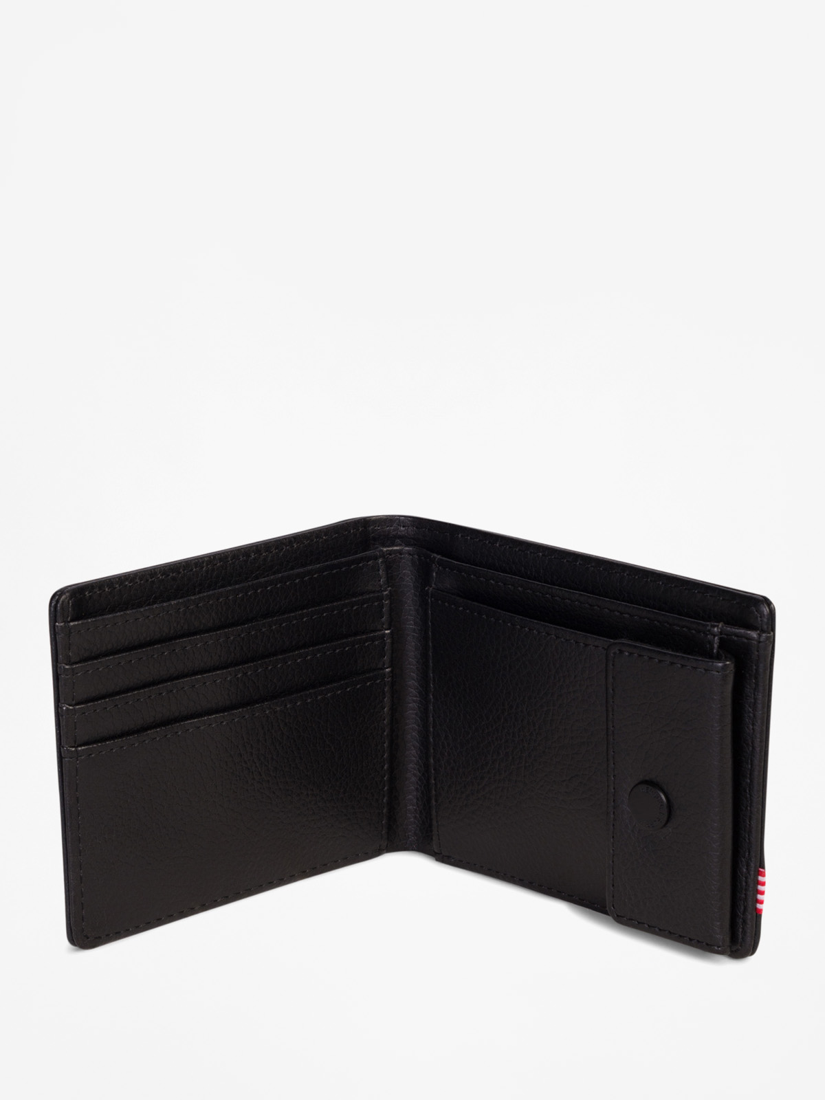 Herschel Supply Co. Wallet Hank Coin Leather Rfid (black pebbled leather)