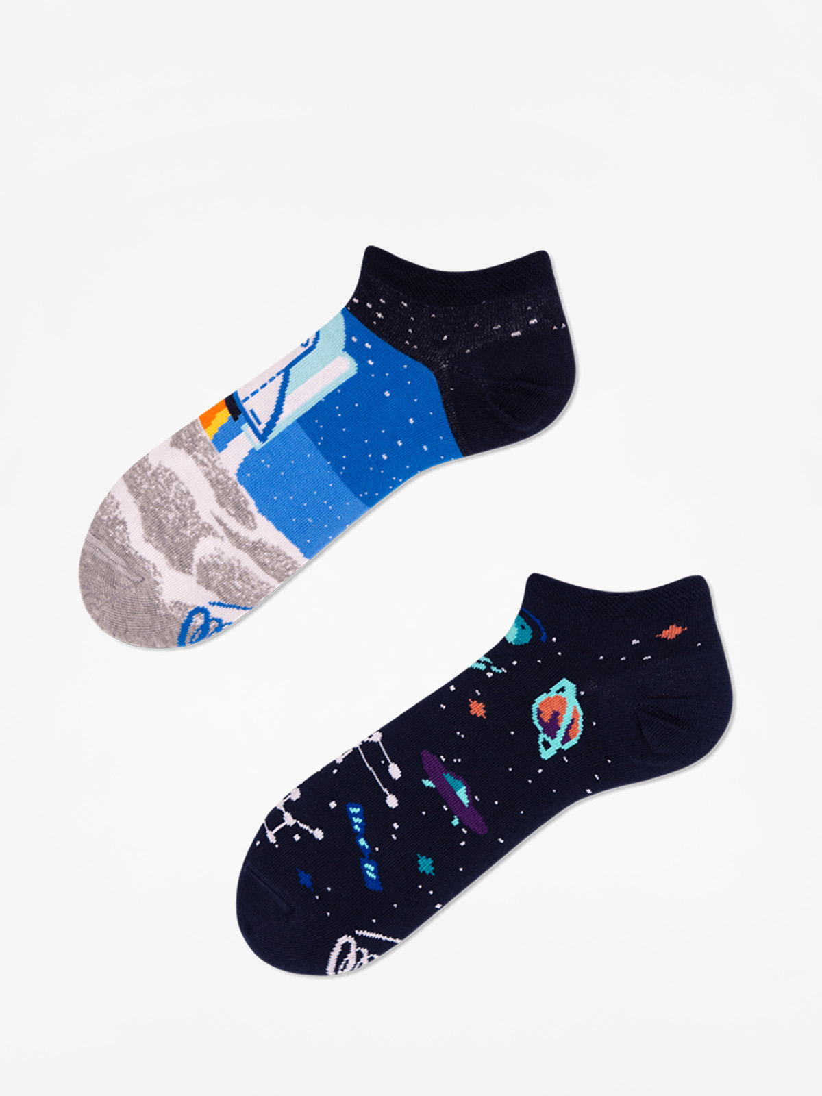 Many Mornings Socks Space Trip Low (grey/blue/black)