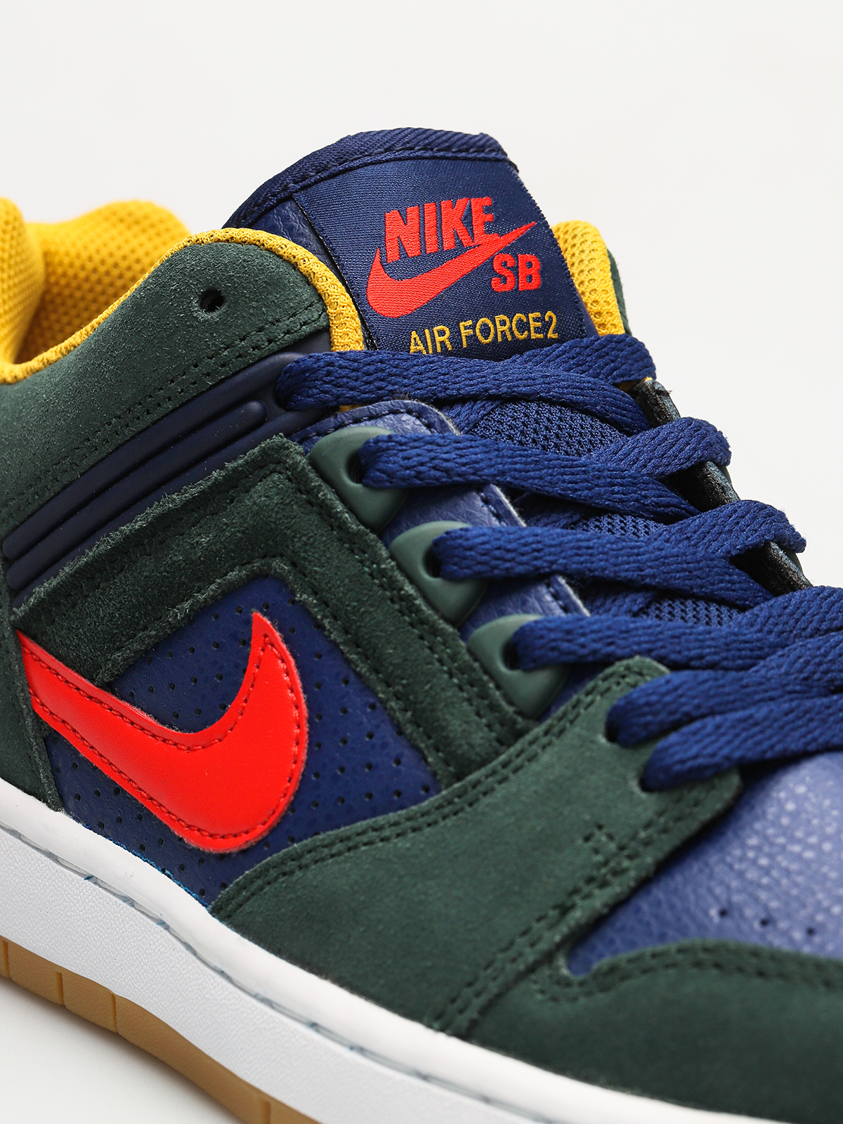 Nike SB Shoes Sb Air Force II Low (midnight green/habanero red blue void)