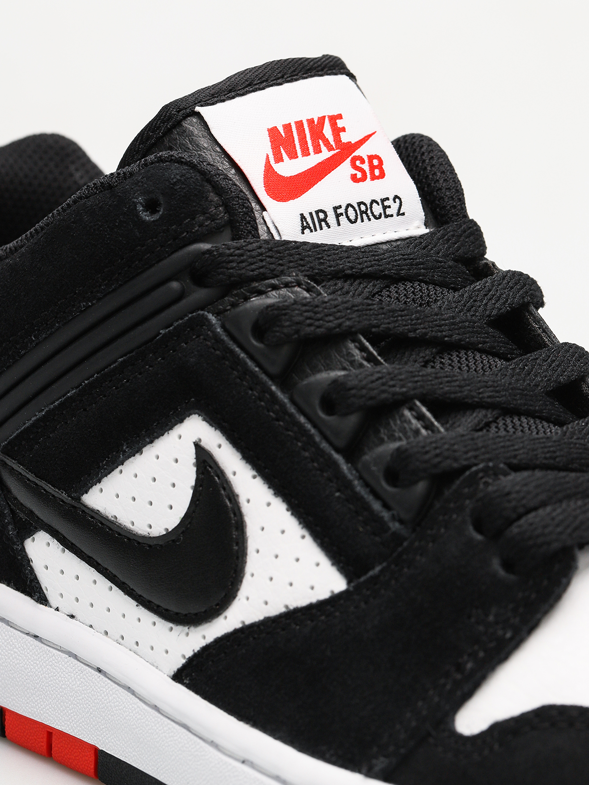 Nike SB Shoes Sb Air Force II Low (black/black white habanero red)