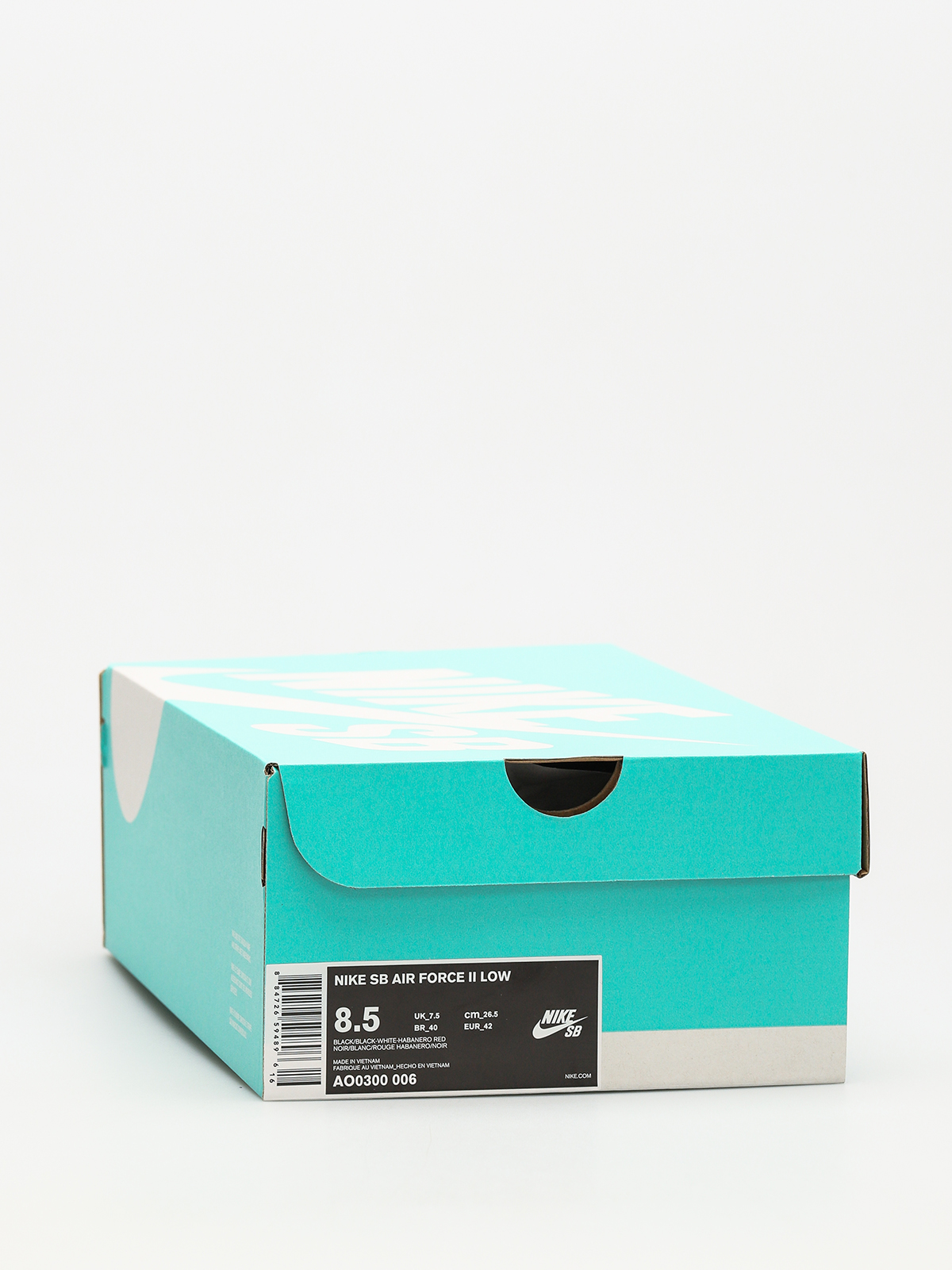 Nike SB Shoes Sb Air Force II Low (black/black white habanero red)