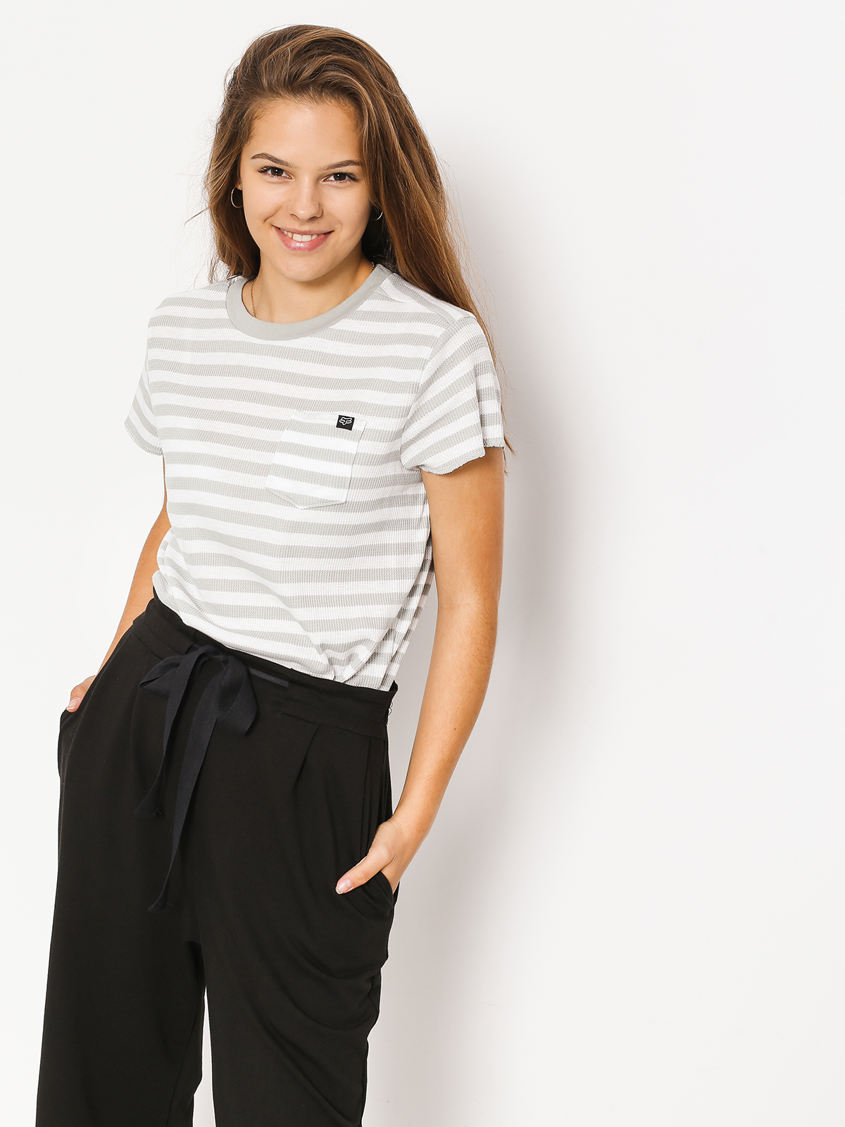 Fox T-shirt Striped Out Wmn (wht)