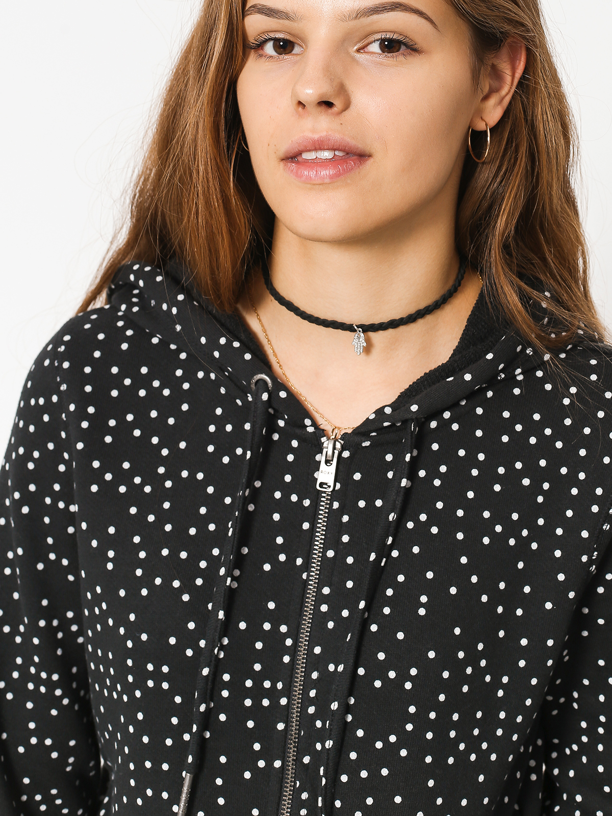 Roxy Hoodie Trippin Printed HD Wmn (true black dots for)