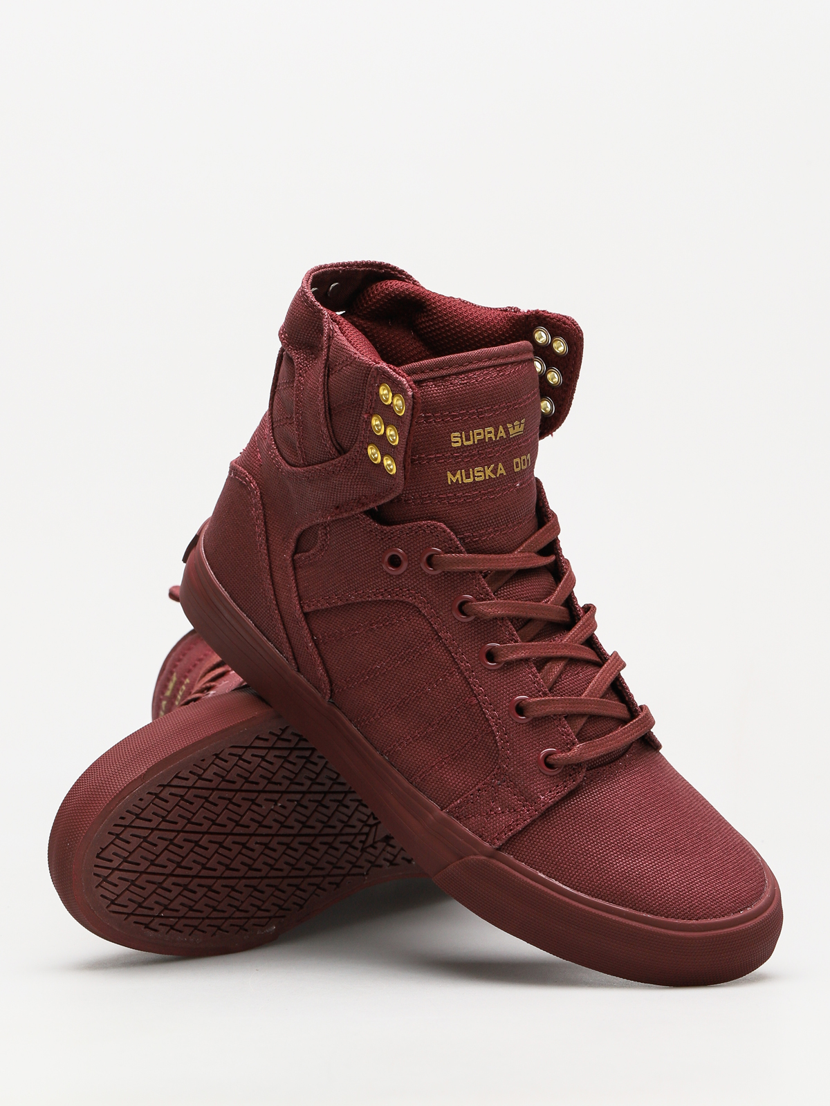 Supra Footwear Supra Maroon High Tops Supra S11222K Kids BURGUNDY