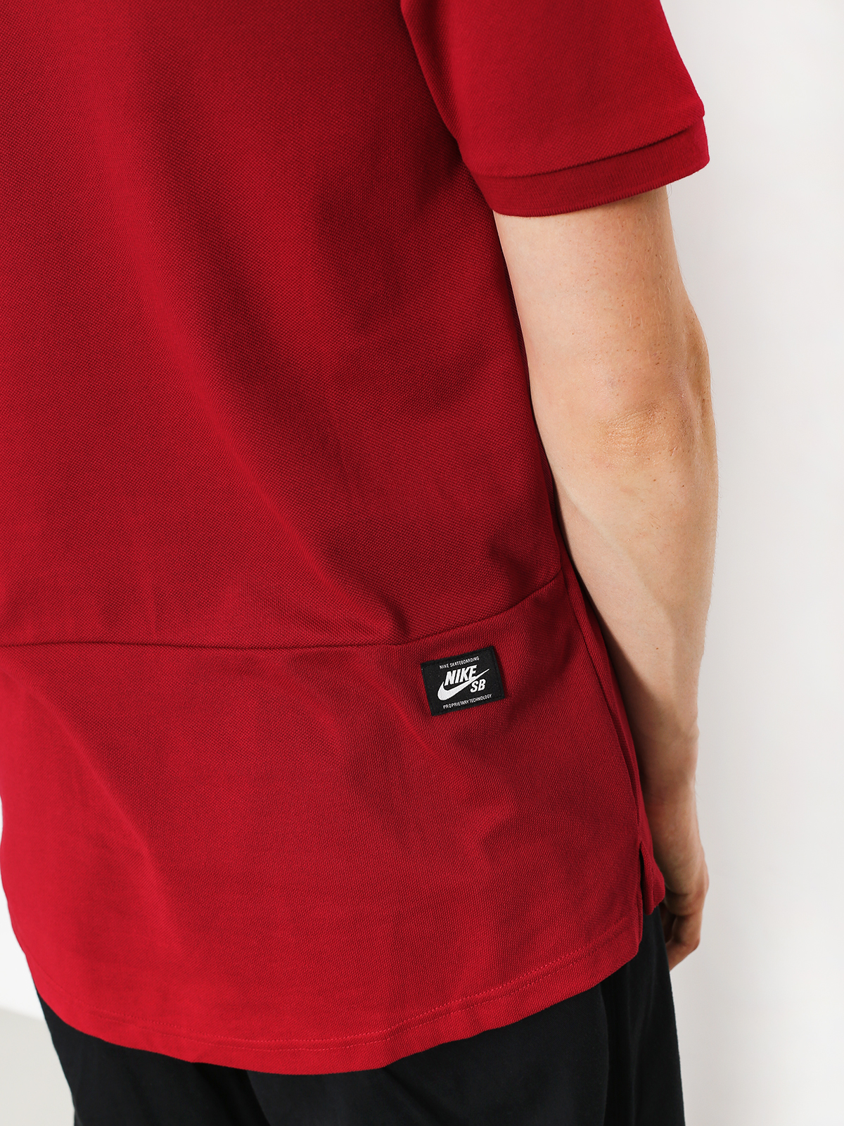 Nike SB Polo t-shirt Sb Dri Fit Pique (red crush/white)