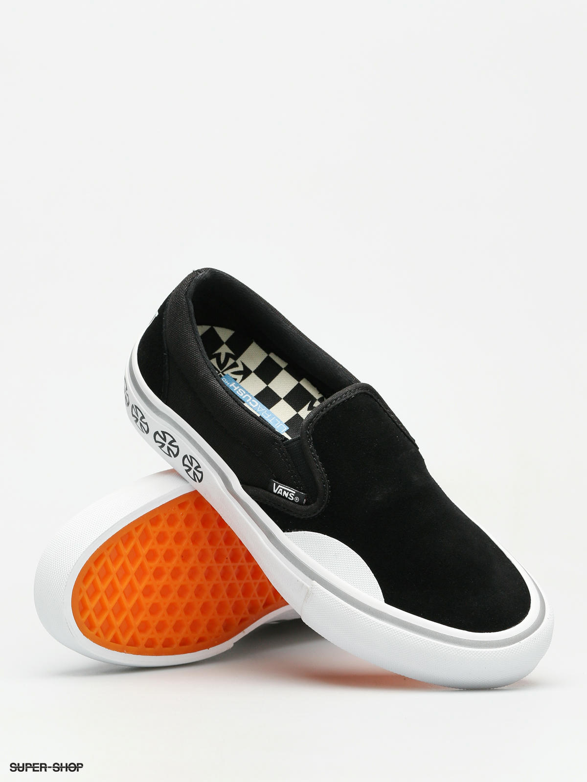 Normalisering Næste shabby Vans x Independent Shoes Slip On Pro (independent black/white)