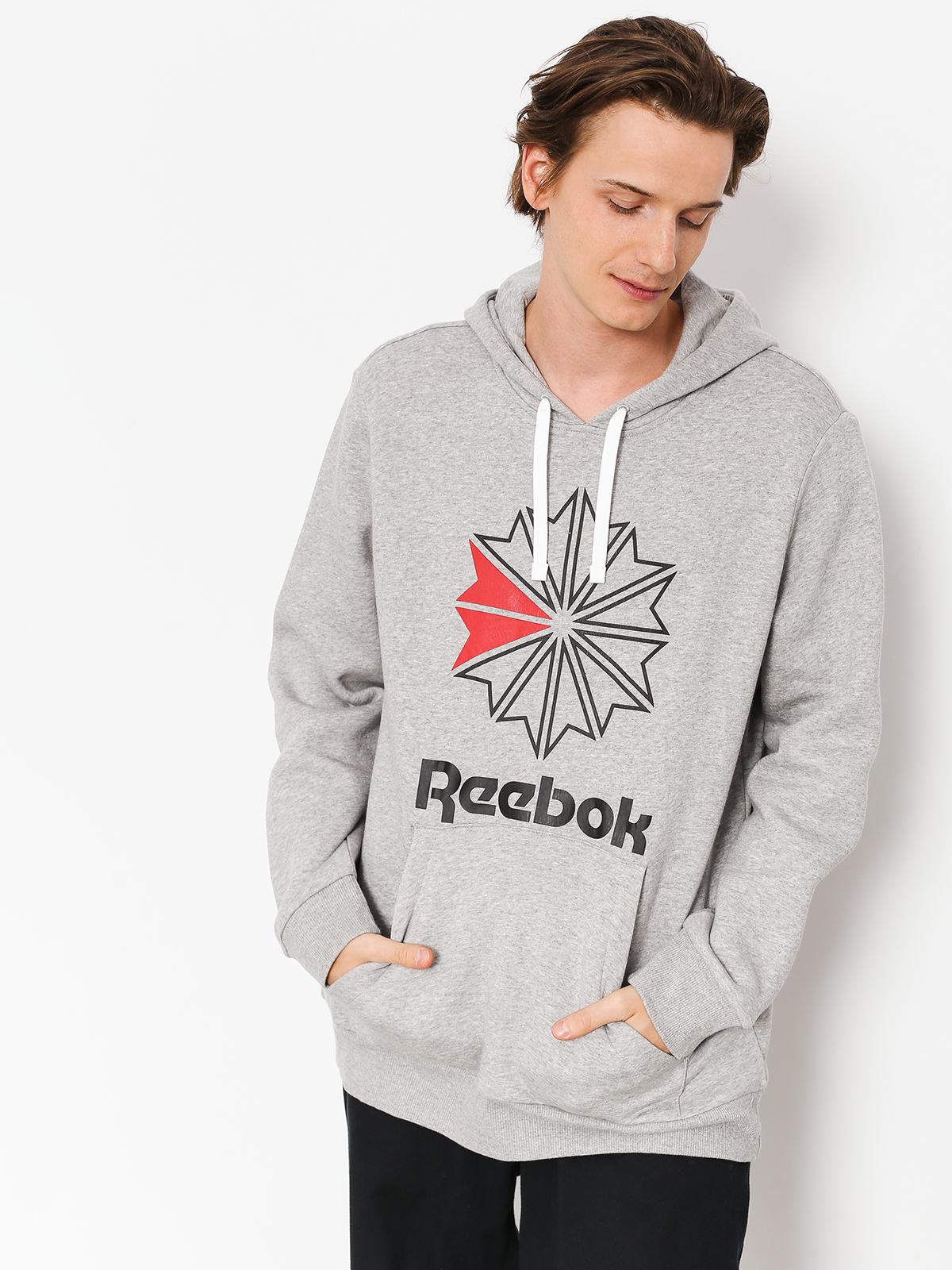 Reebok Hoodie F Star HD (medium grey heather/black)
